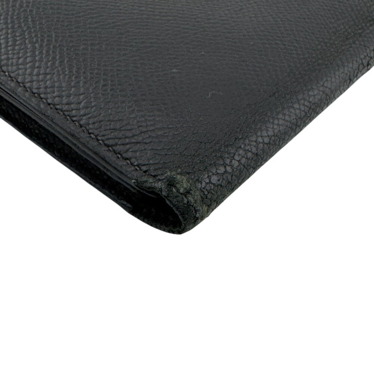 Hermes Black Leather Long Wallet (Bi-Fold) (Pre-Owned)