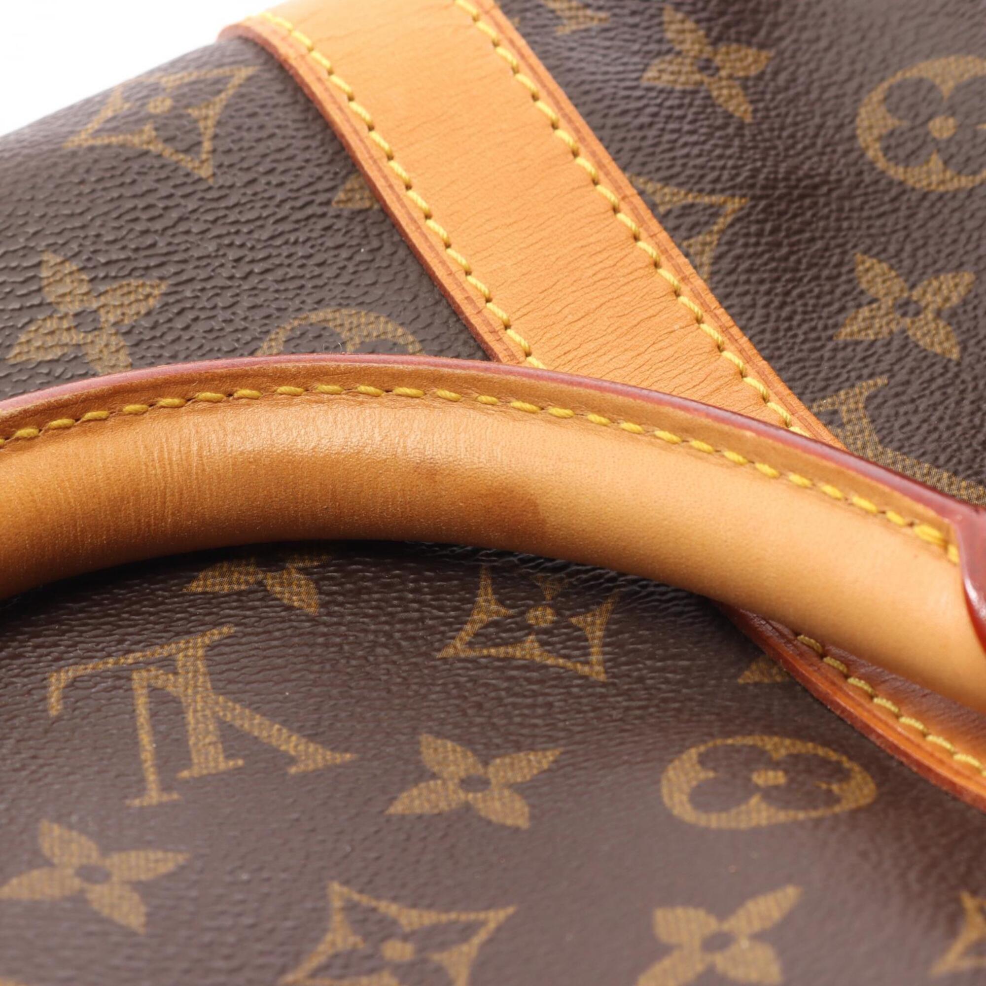 Louis Vuitton Brown Coated Canvas Leather Boston Bag Handbag (Pre-Owned)