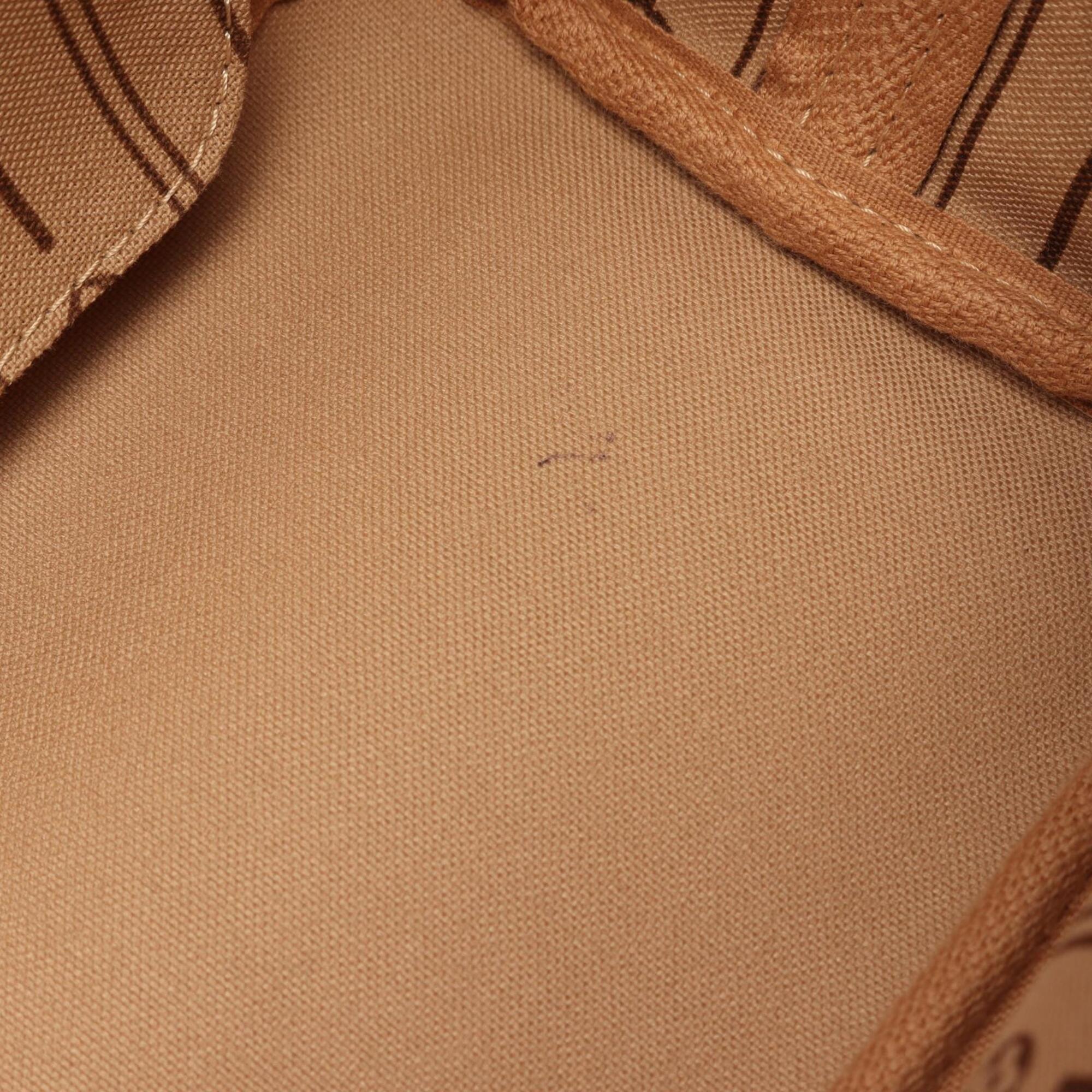 Louis Vuitton Brown Coated Canvas Leather Handbag Tote Bag (Pre-Owned)