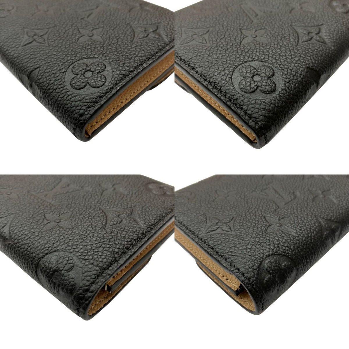 Louis Vuitton Beige Noir Monogram Empreinte Long Wallet (Bi-Fold) (Pre-Owned)