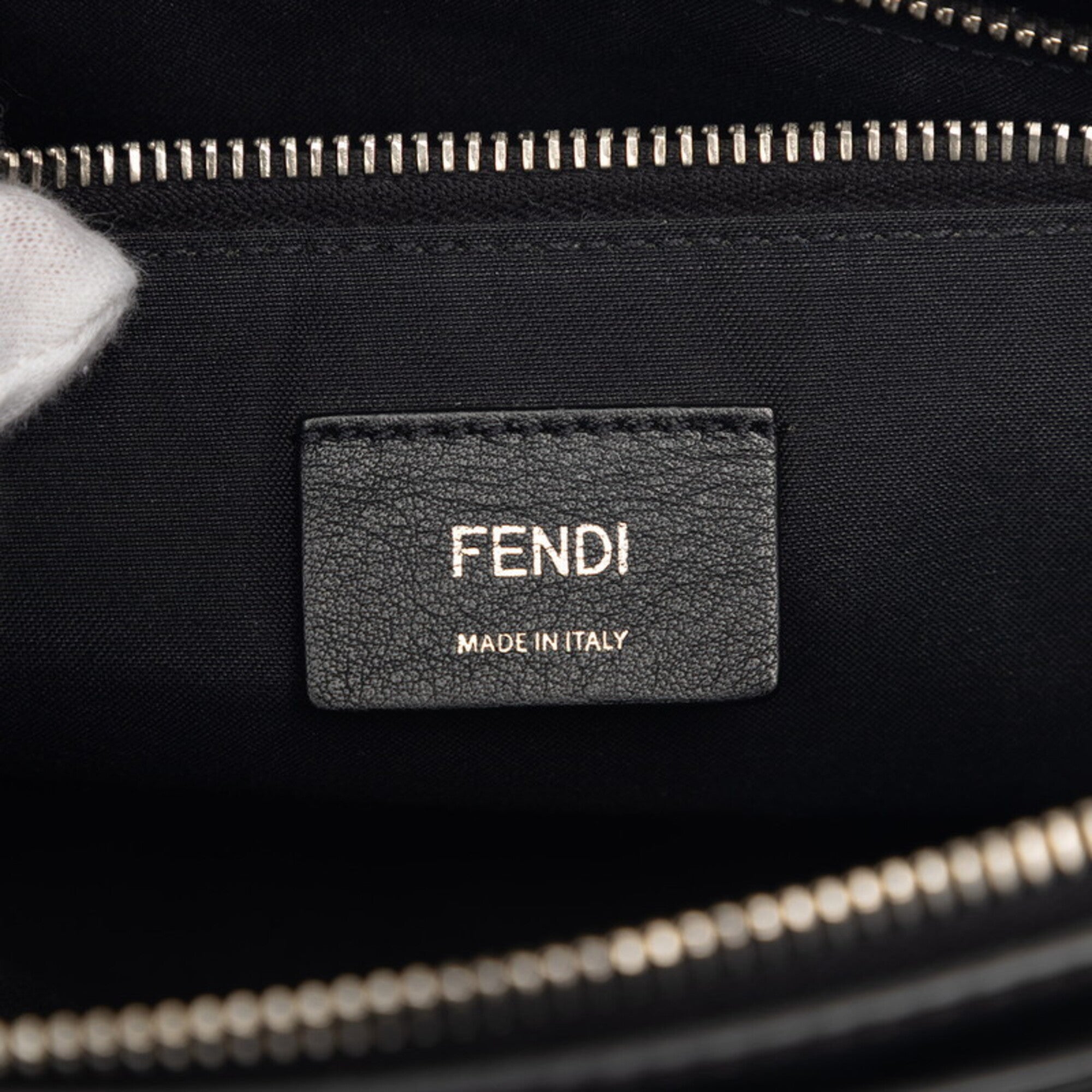 Fendi Black Multi-Color Leather Fur Handbag Shoulder Bag (Pre-Owned)