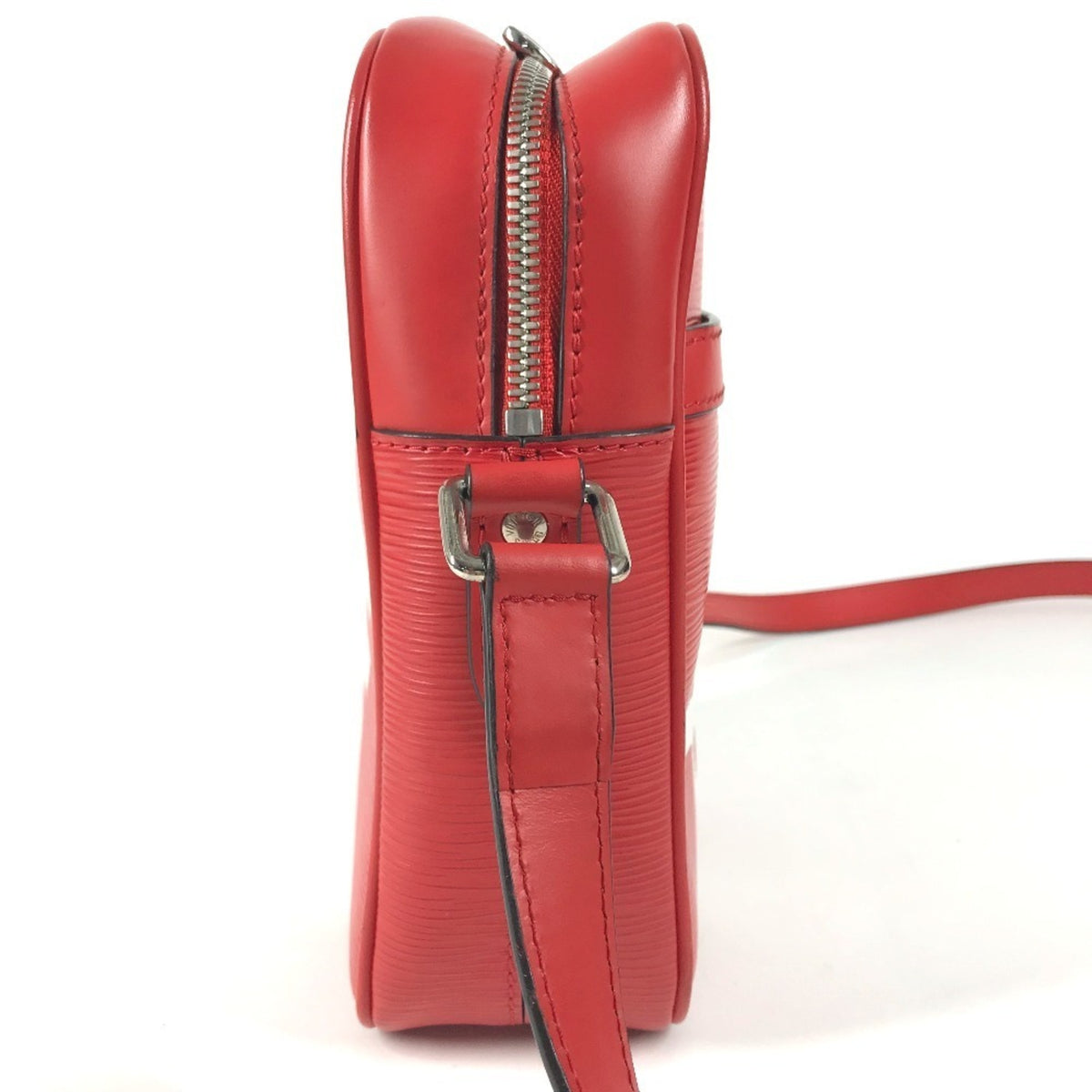 Louis Vuitton Red Color White Epi Leather Pochette Shoulder Bag (Pre-Owned)