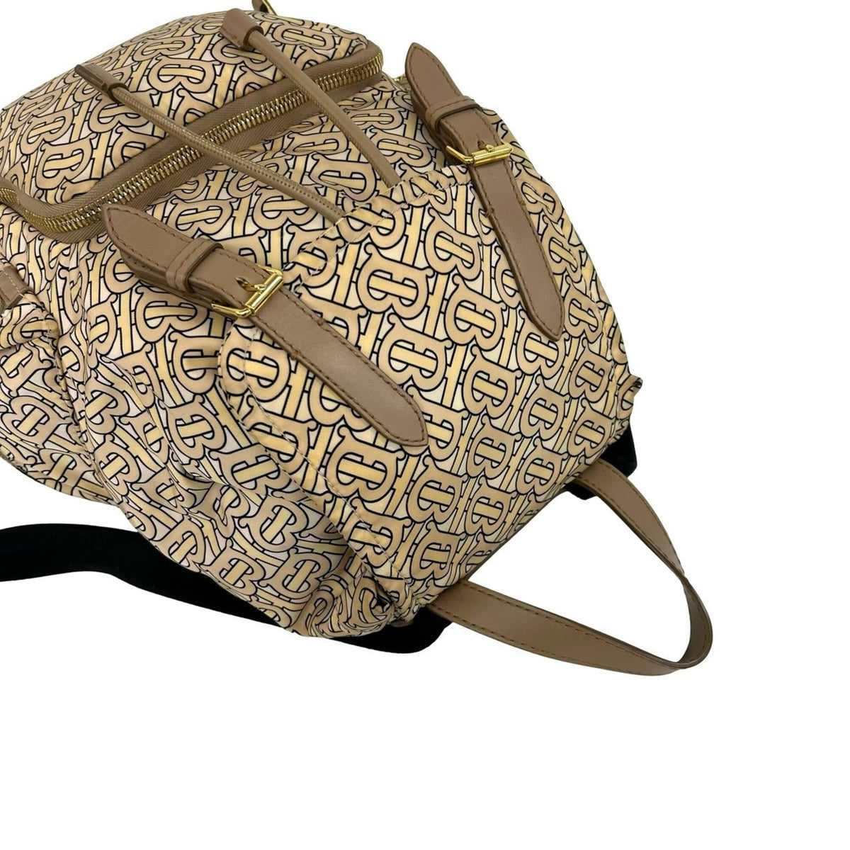 Burberry Beige Nylon Leather Backpack (Pre-Owned)