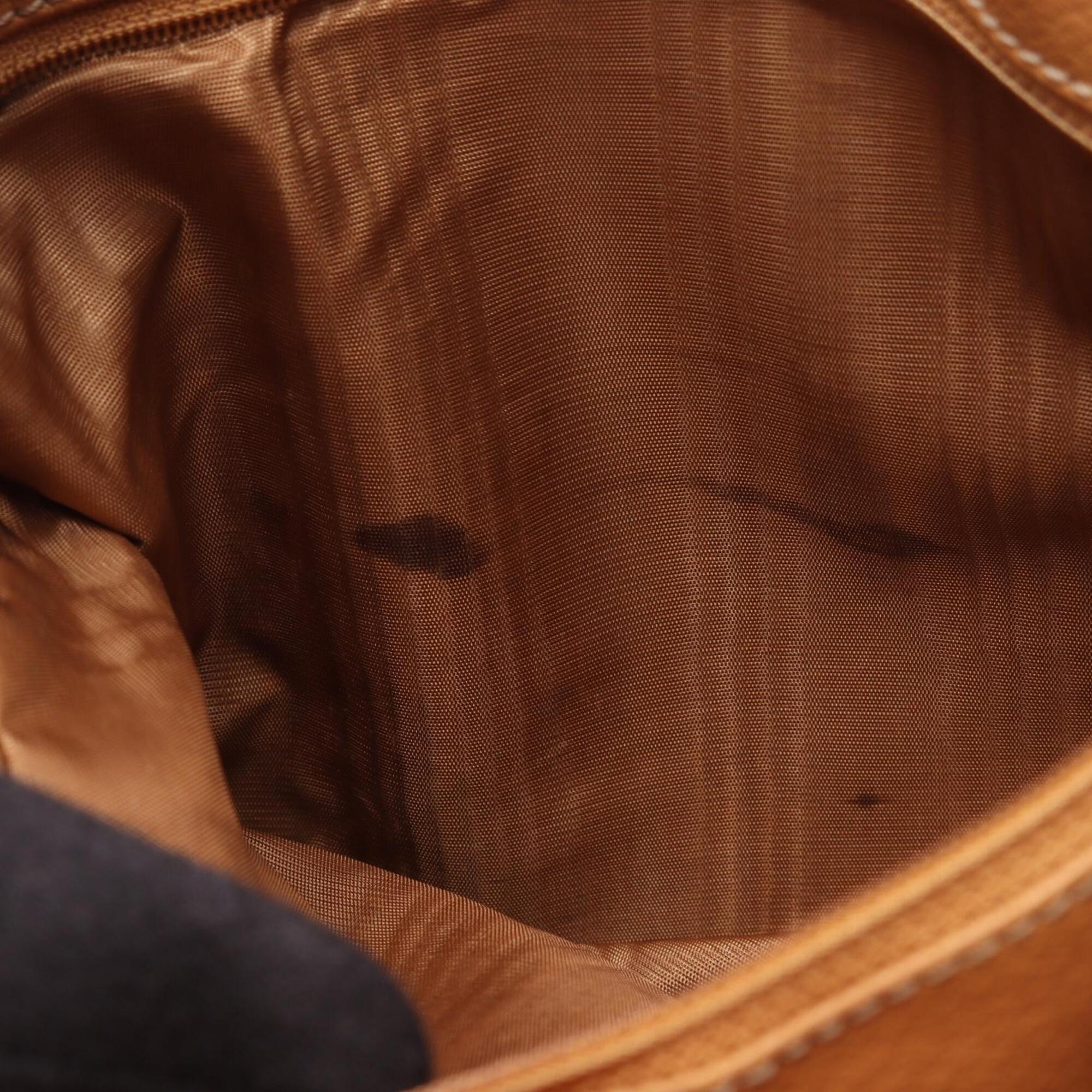 Celine Brown Coated Canvas Leather Handbag (Pre-Owned)