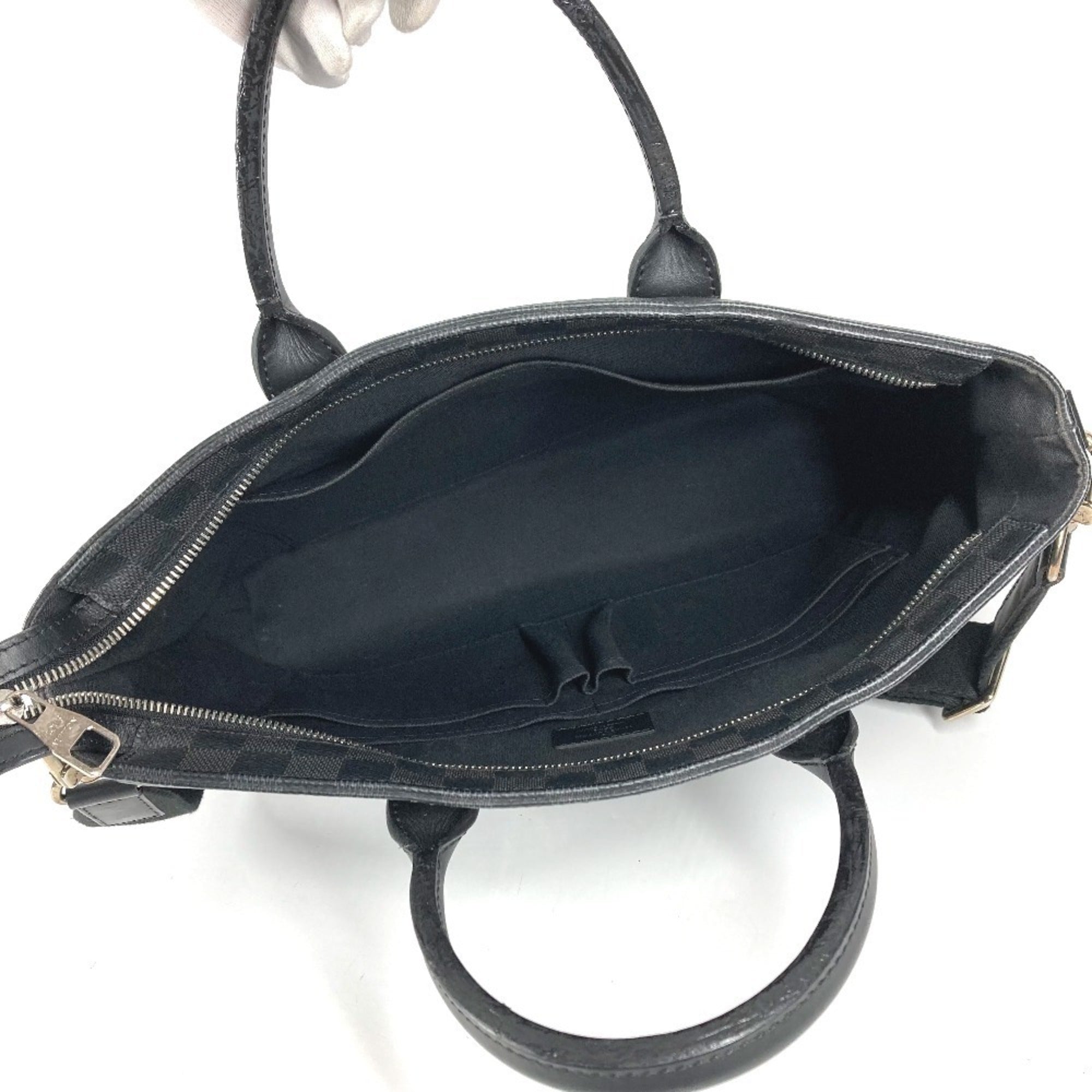 Louis Vuitton Black Damier Graphite Canvas Briefcase Handbag Shoulder Bag Tote Bag (Pre-Owned)