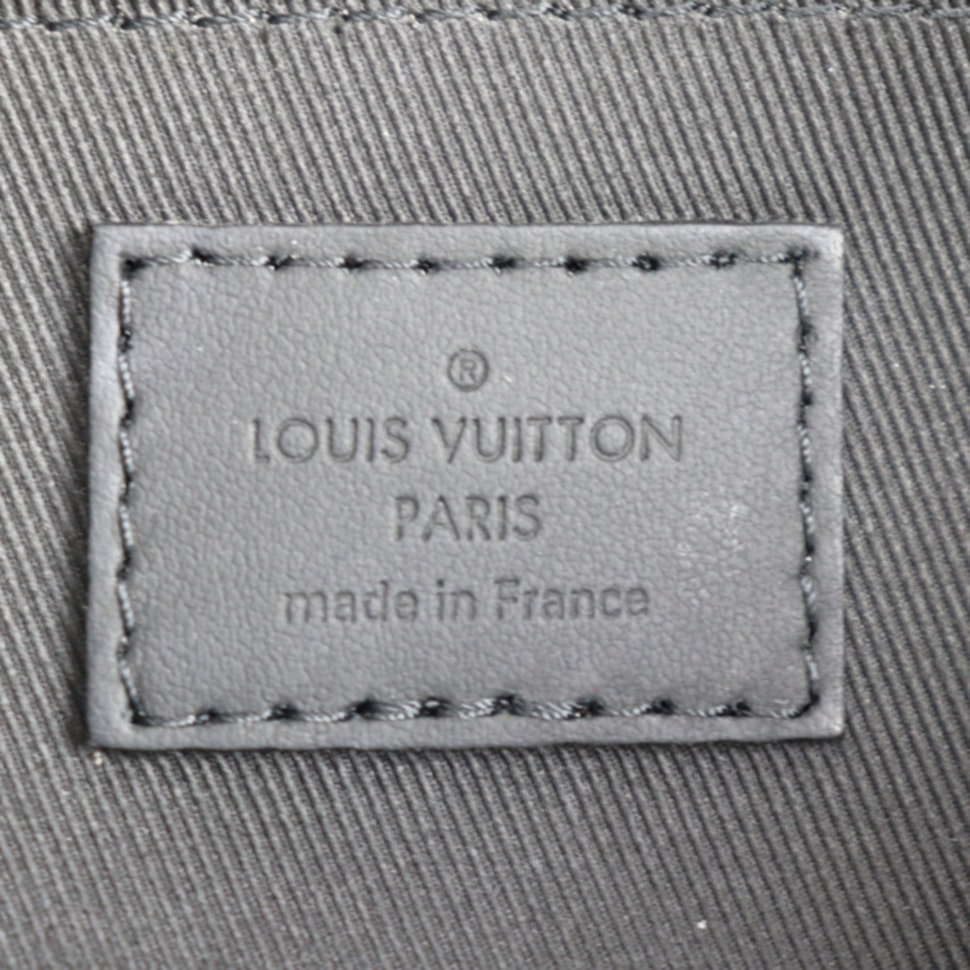 Louis Vuitton Gray White Yellow Leather Handbag Shoulder Bag (Pre-Owned)
