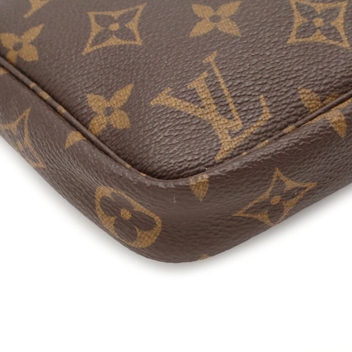 Louis Vuitton Brown Monogram Canvas Pvc Coated Canvas Handbag Pochette Pouch (Pre-Owned)