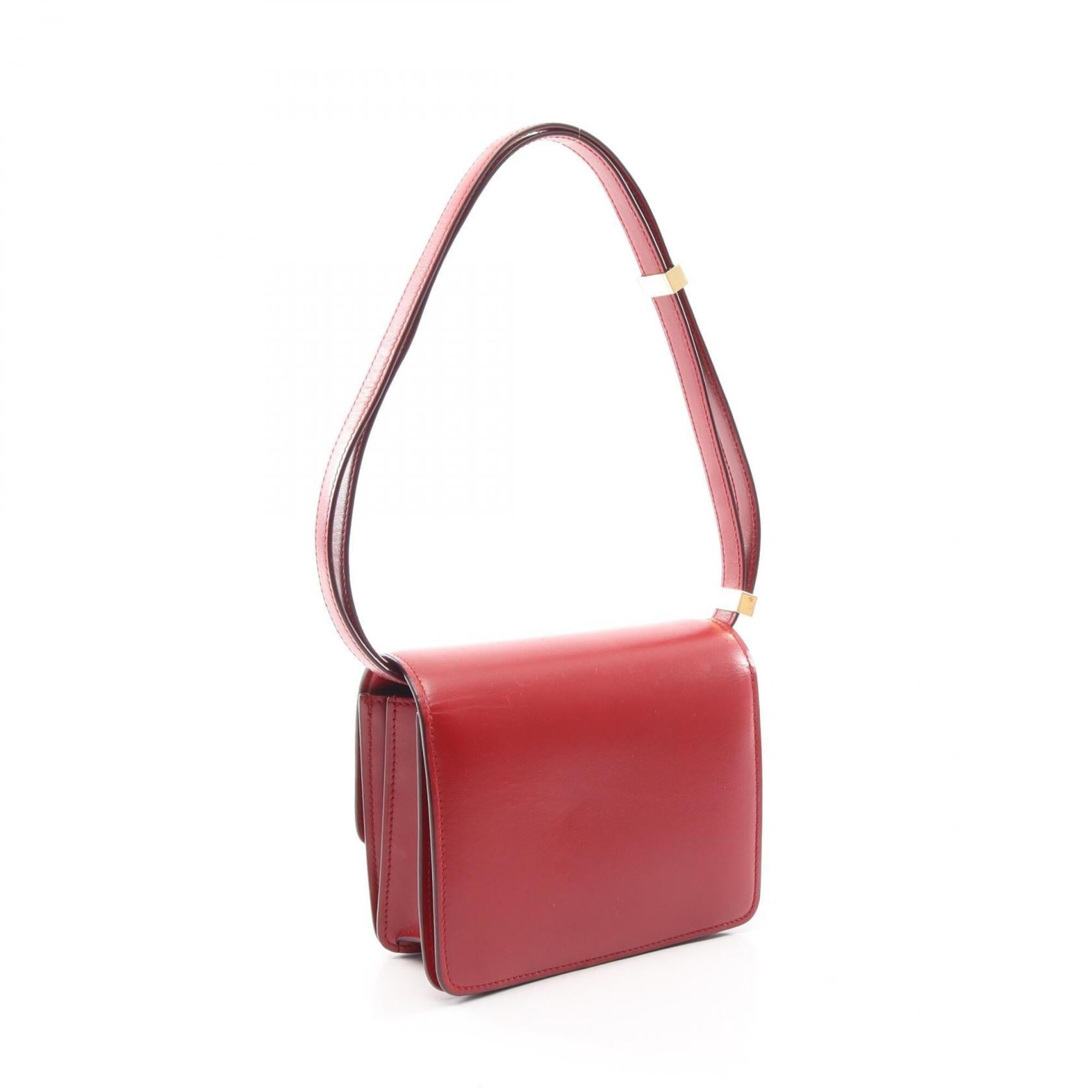 Celine Red Color Leather Handbag Shoulder Bag (Pre-Owned)
