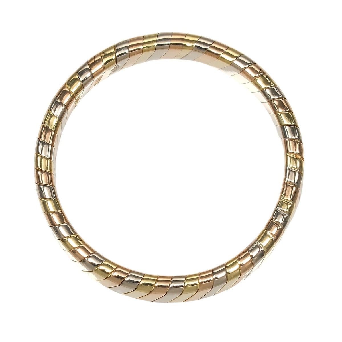 Bvlgari Tubogas Yellow Gold (18K) Pink Gold (18K) White Gold (18K) Band Ring (Pre-Owned)