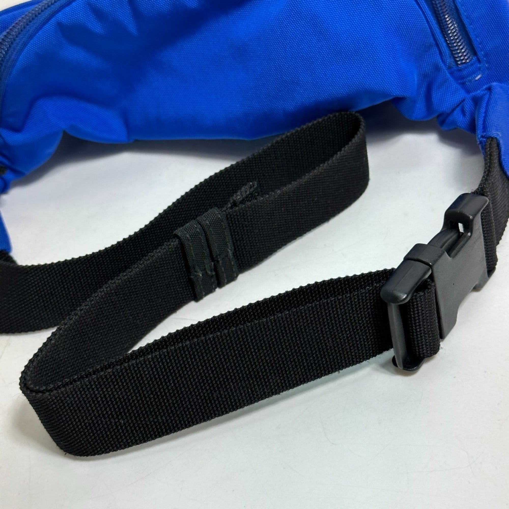 Balenciaga Black Blue Nylon Fanny Pack Shoulder Bag Sling Bag (Pre-Owned)