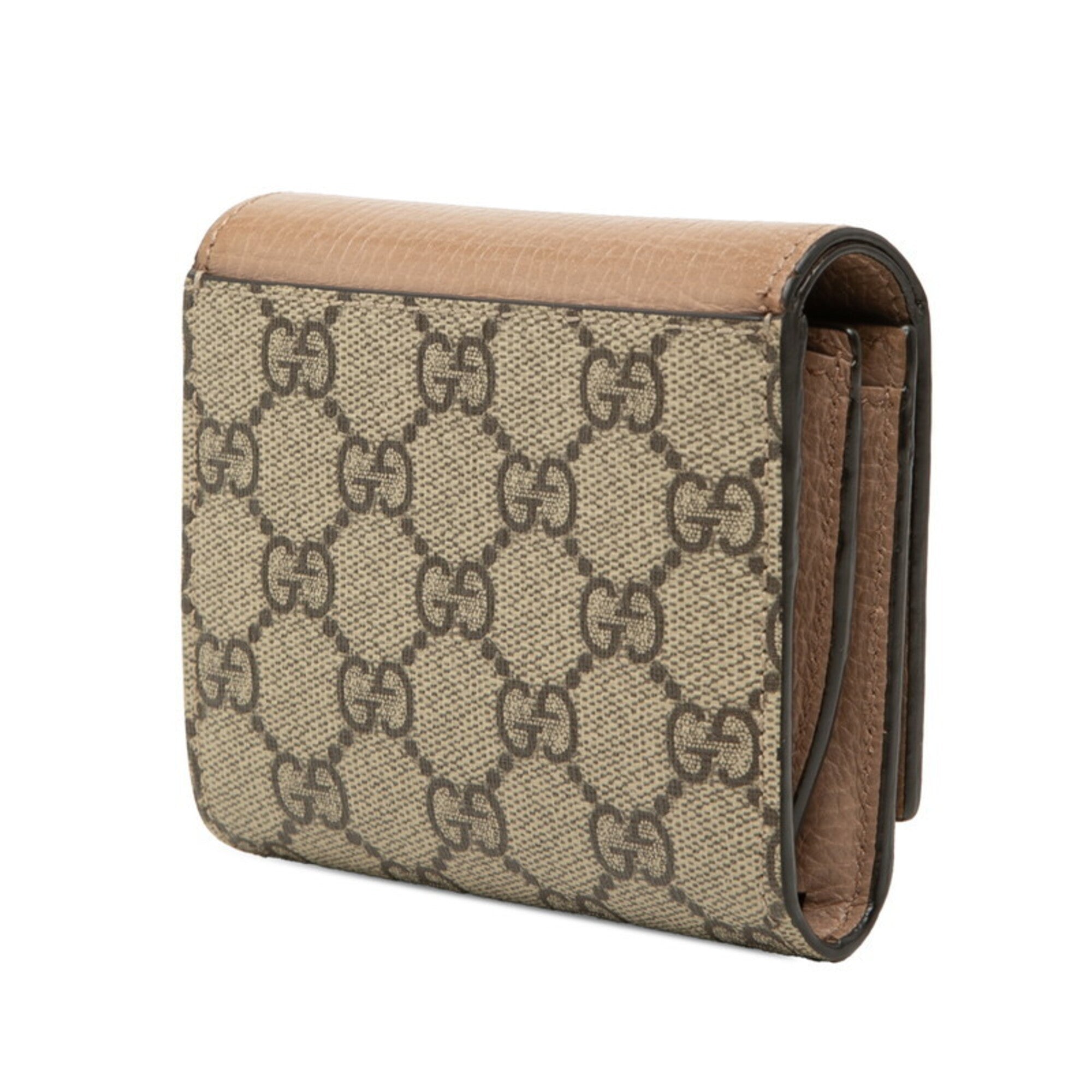 Gucci Beige Brown Pvc Leather Wallet (Bi-Fold) (Pre-Owned)