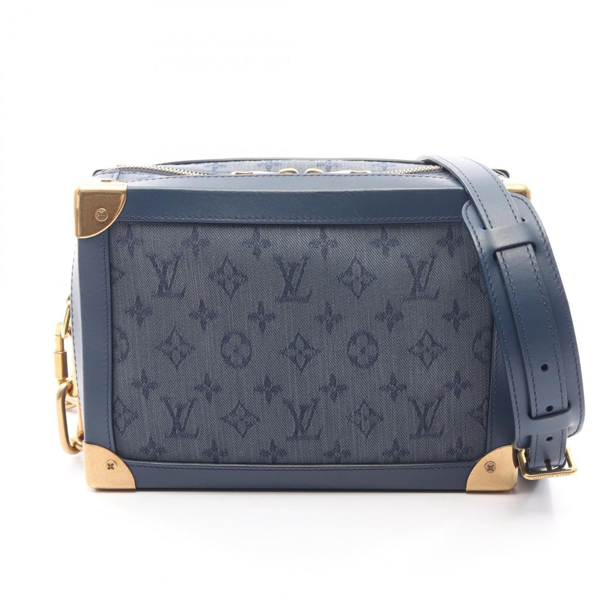 Louis Vuitton Blue Navy Monogram Denim Handbag Shoulder Bag (Pre-Owned)