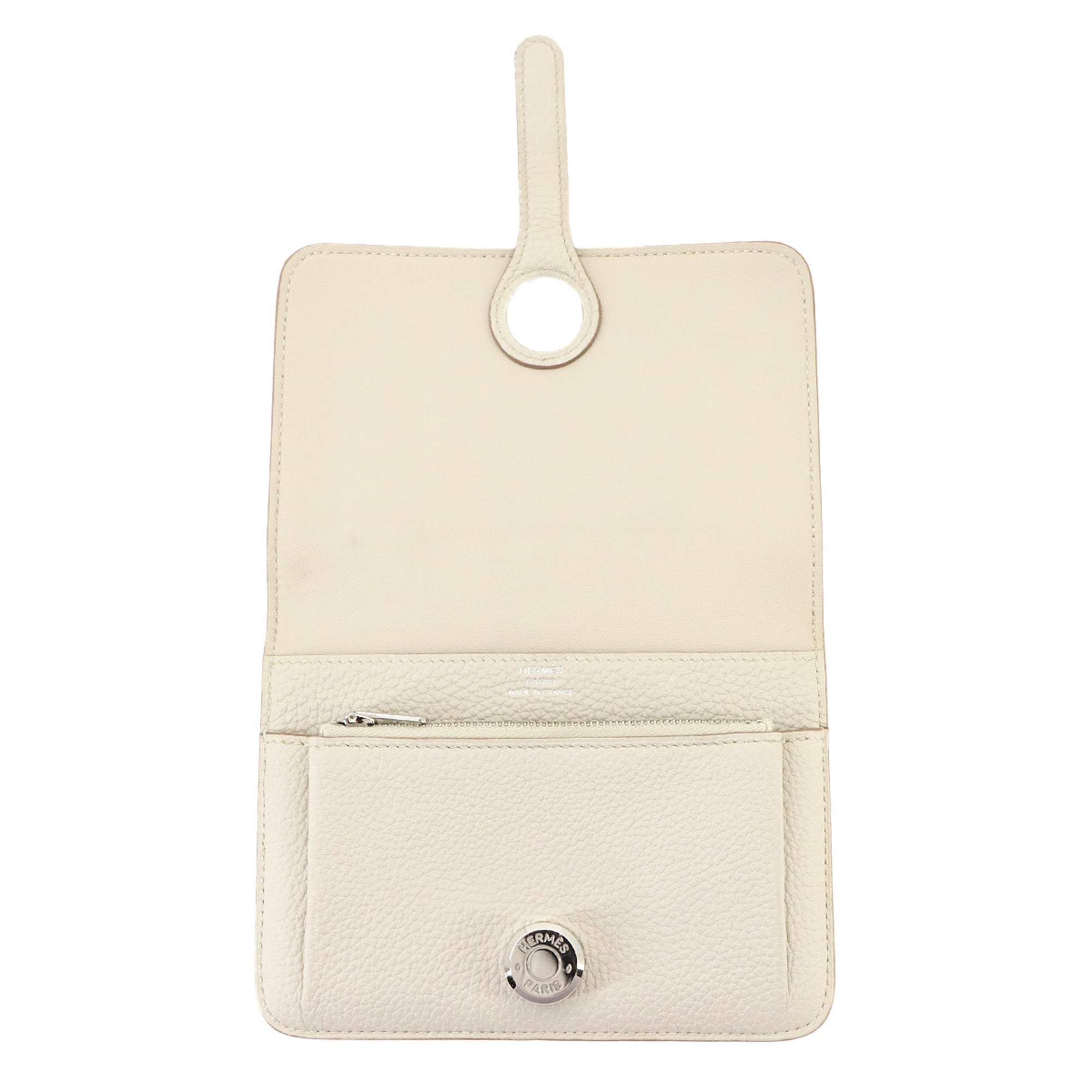 Hermes White Togo Leather Wallet (Bi-Fold) (Pre-Owned)