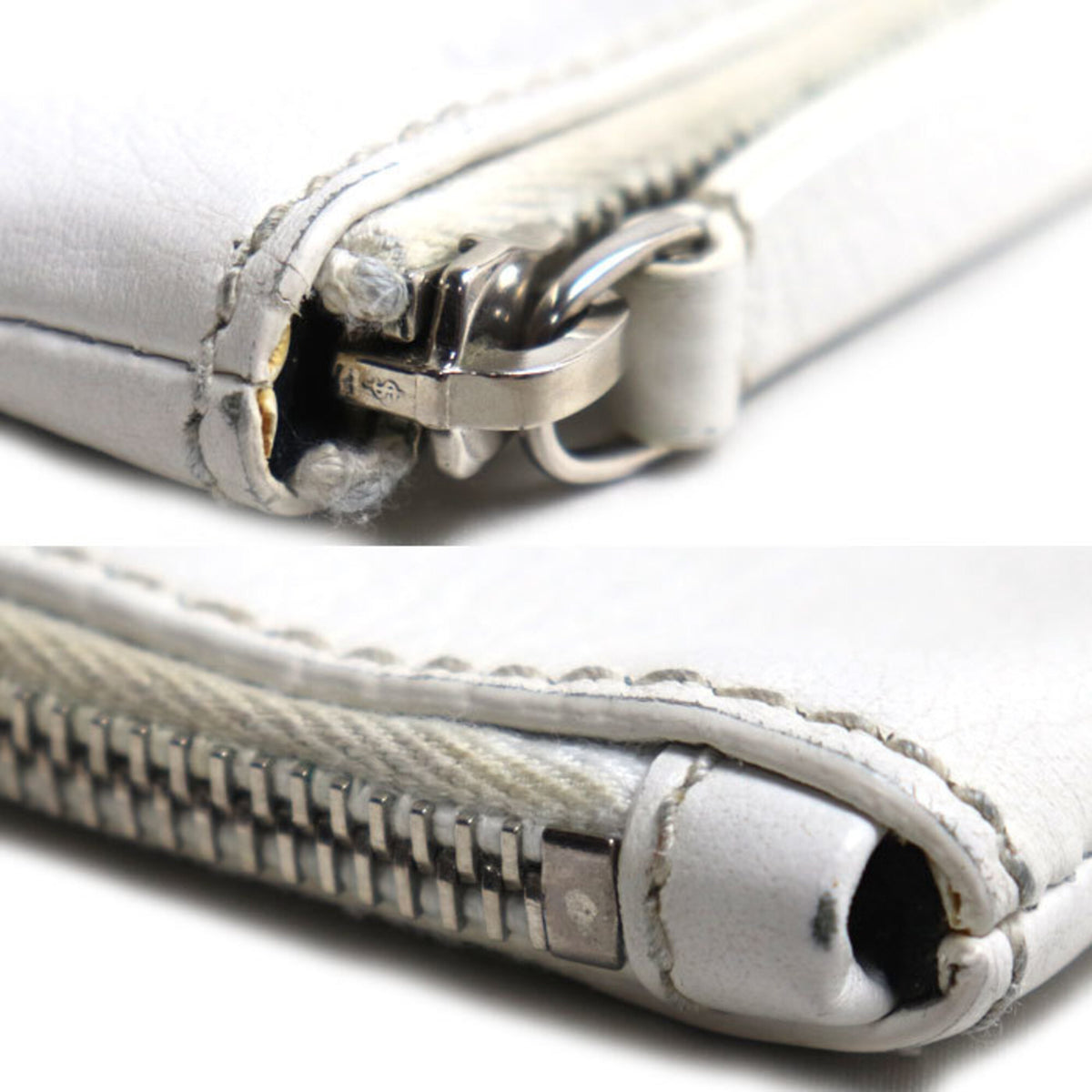 Balenciaga White Leather Clutch Bag (Pre-Owned)
