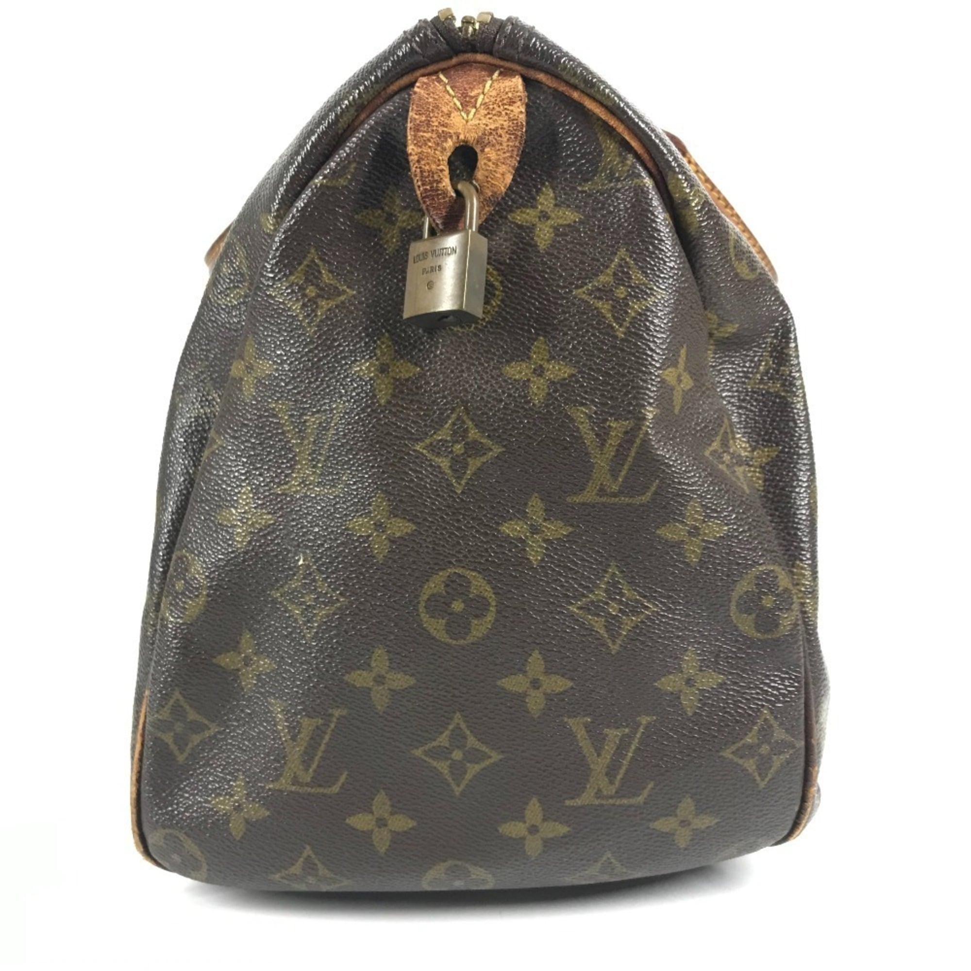 Louis Vuitton Brown Monogram Canvas Boston Bag Handbag Tote Bag (Pre-Owned)