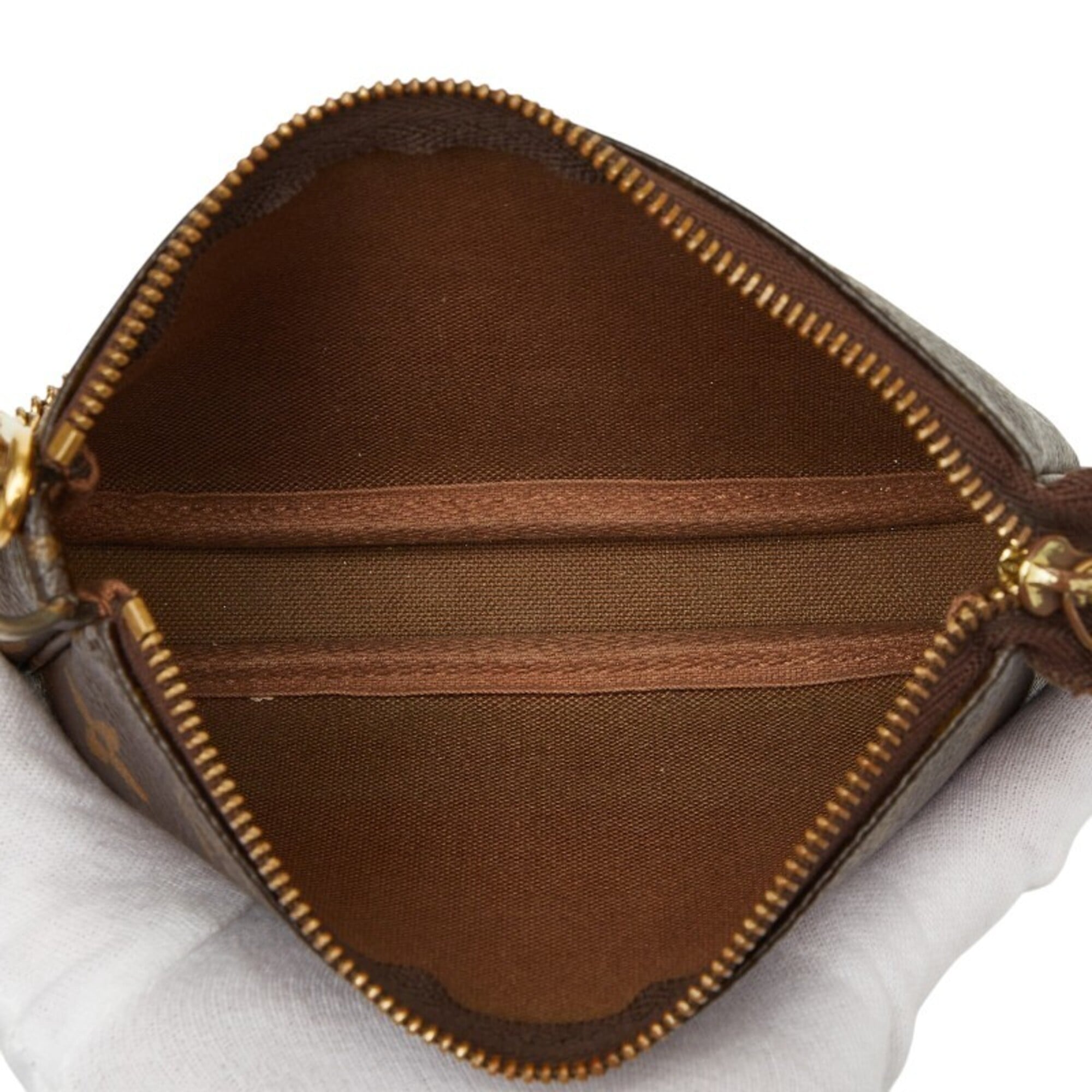 Louis Vuitton Monogram Brown Pvc Leather Handbag Pochette (Pre-Owned)