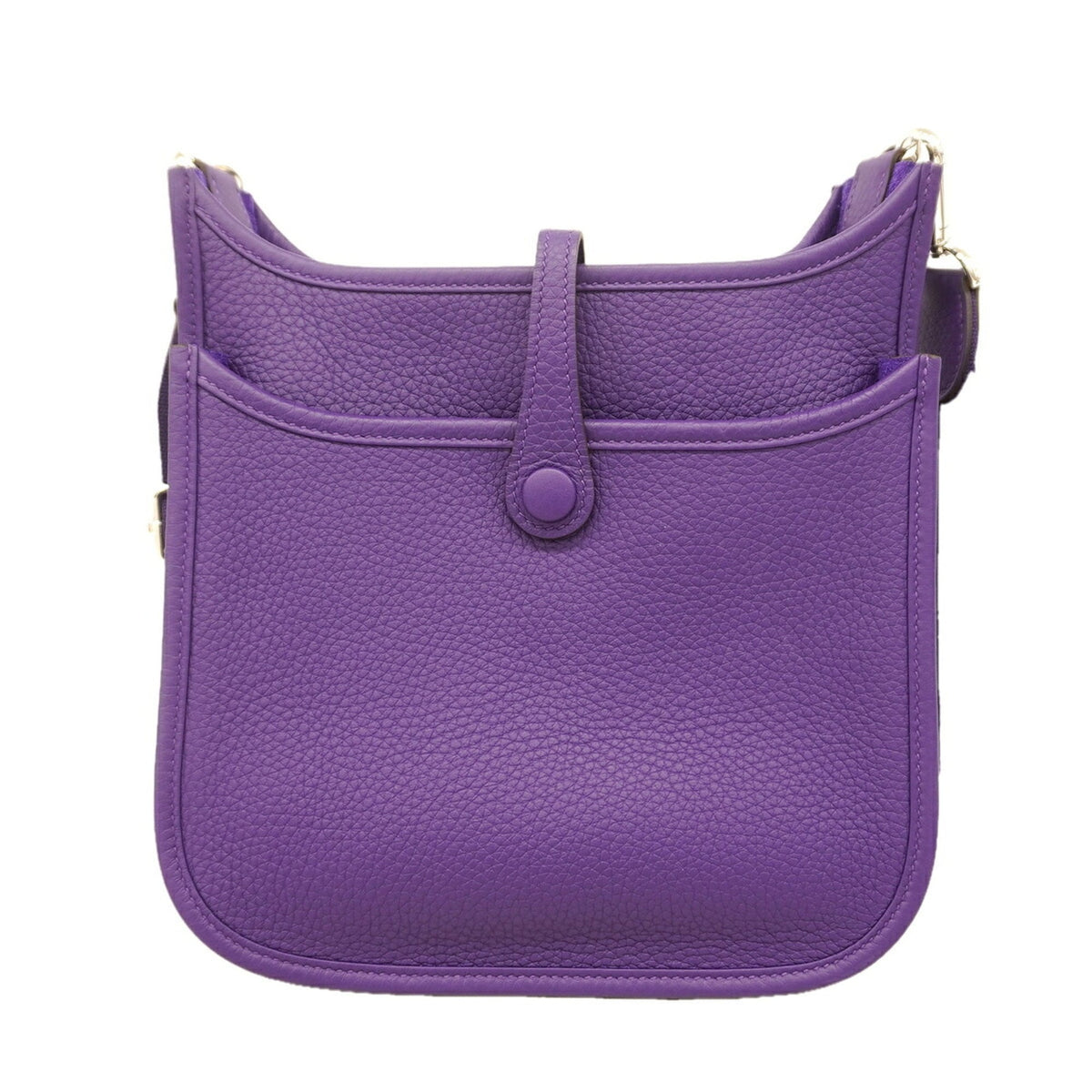 Hermes Purple Taurillon Clemence Leather Shoulder Bag (Pre-Owned)