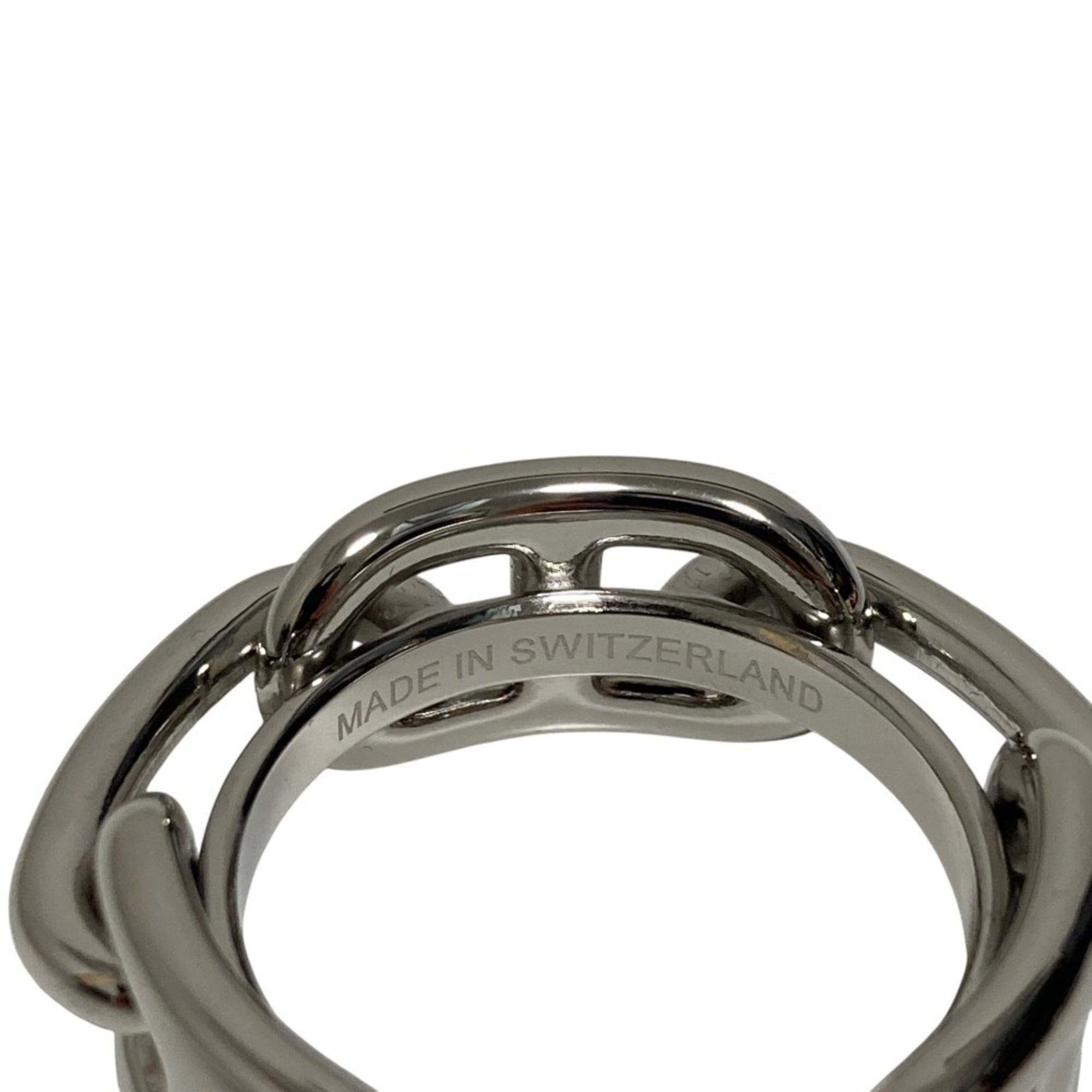 Hermes Silver Band Ring (Pre-Owned)