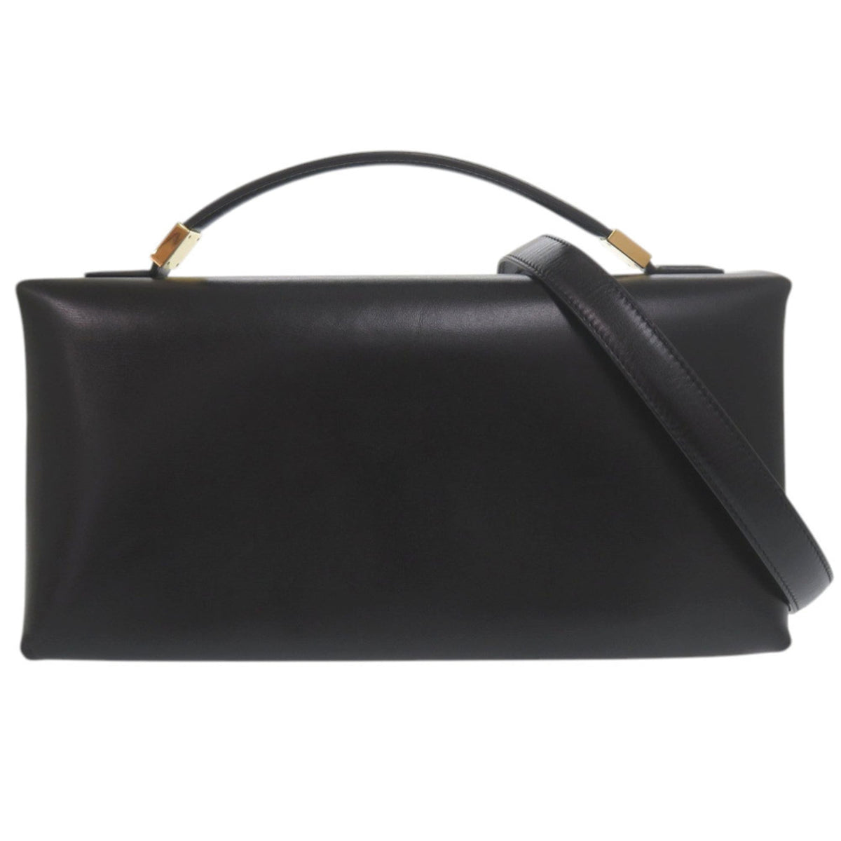 Marni Black Leather Handbag Shoulder Bag (Pre-Owned)