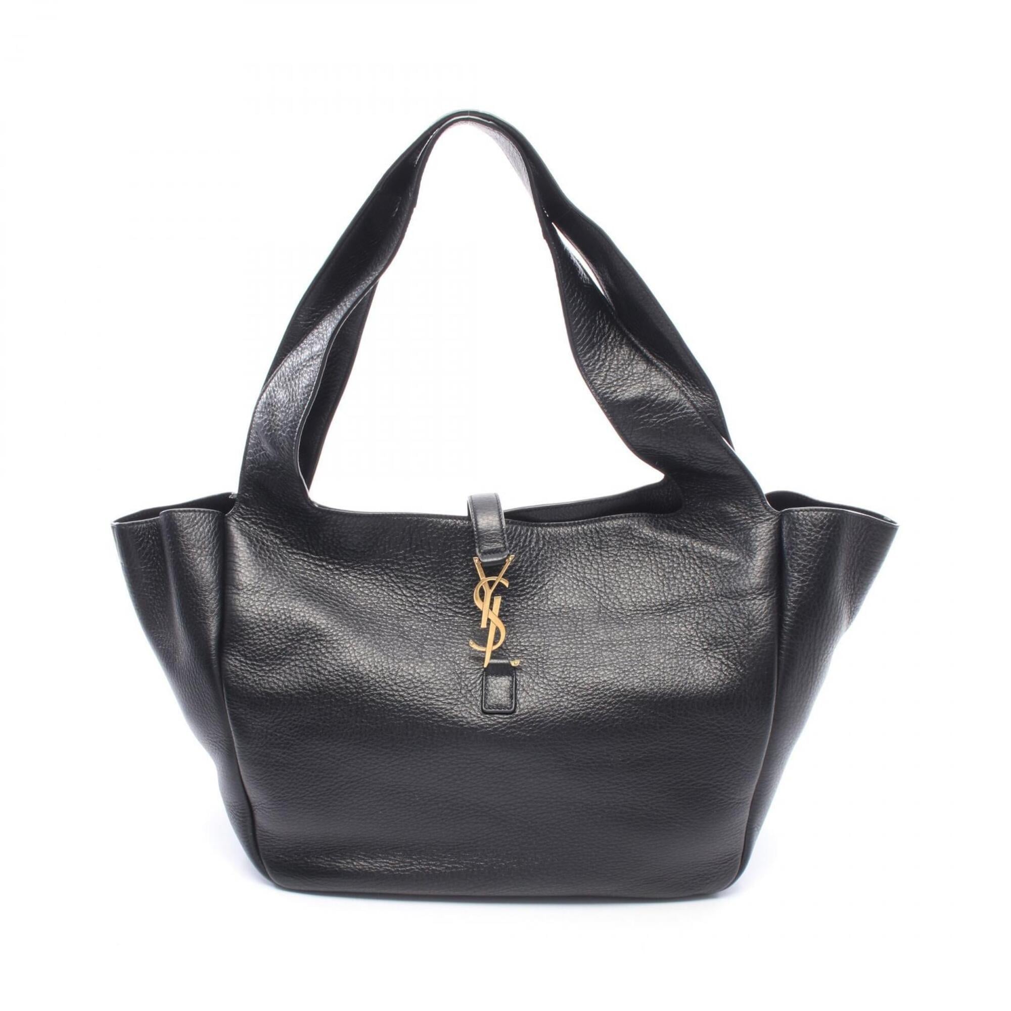 Saint Laurent Black Leather Handbag Tote Bag (Pre-Owned)