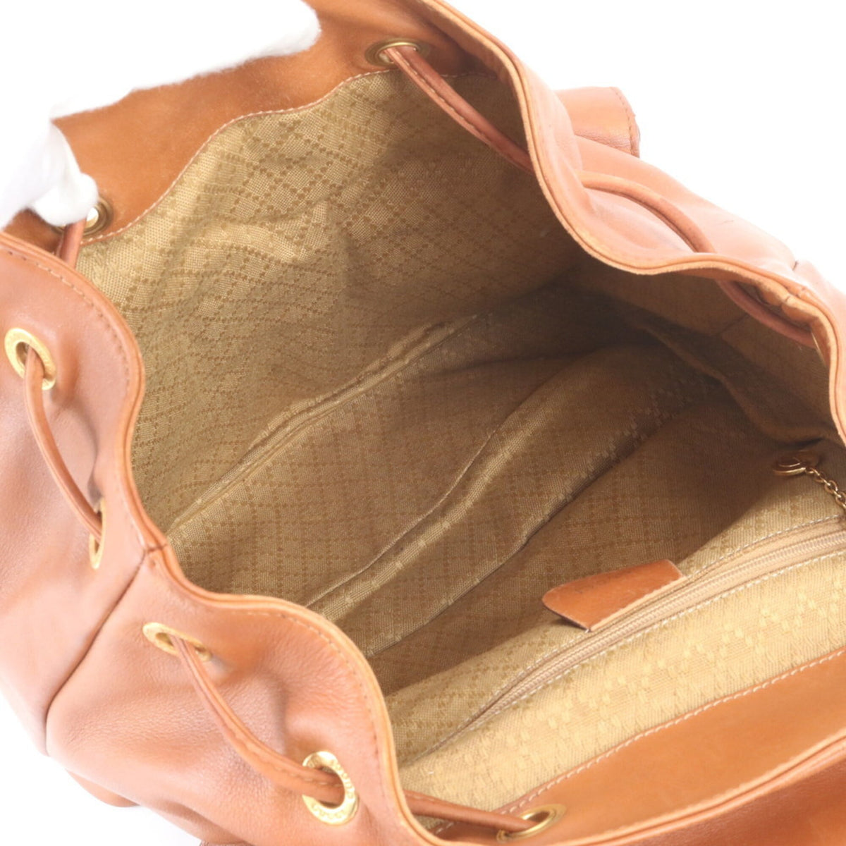 Gucci Brown Leather Backpack Shoulder Bag (Pre-Owned)