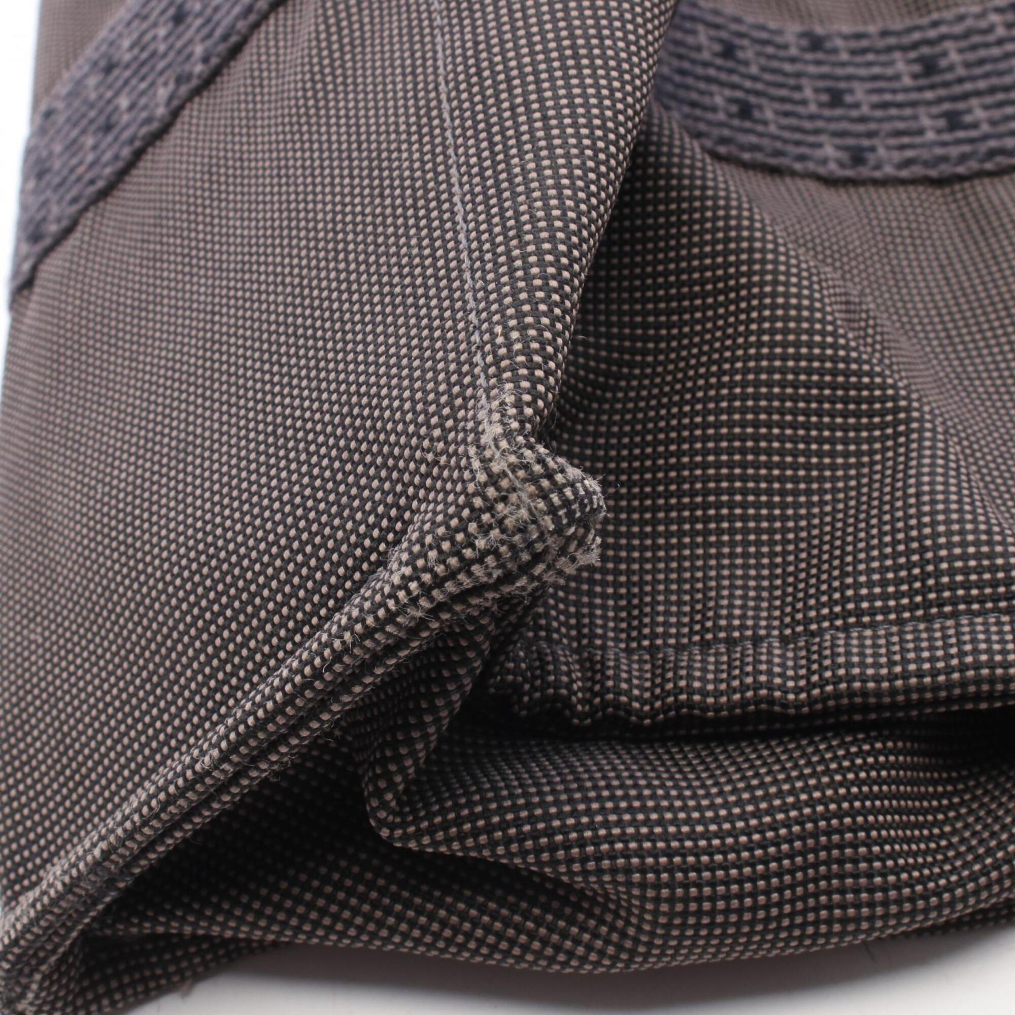 Hermes Gray Canvas Handbag Tote Bag (Pre-Owned)