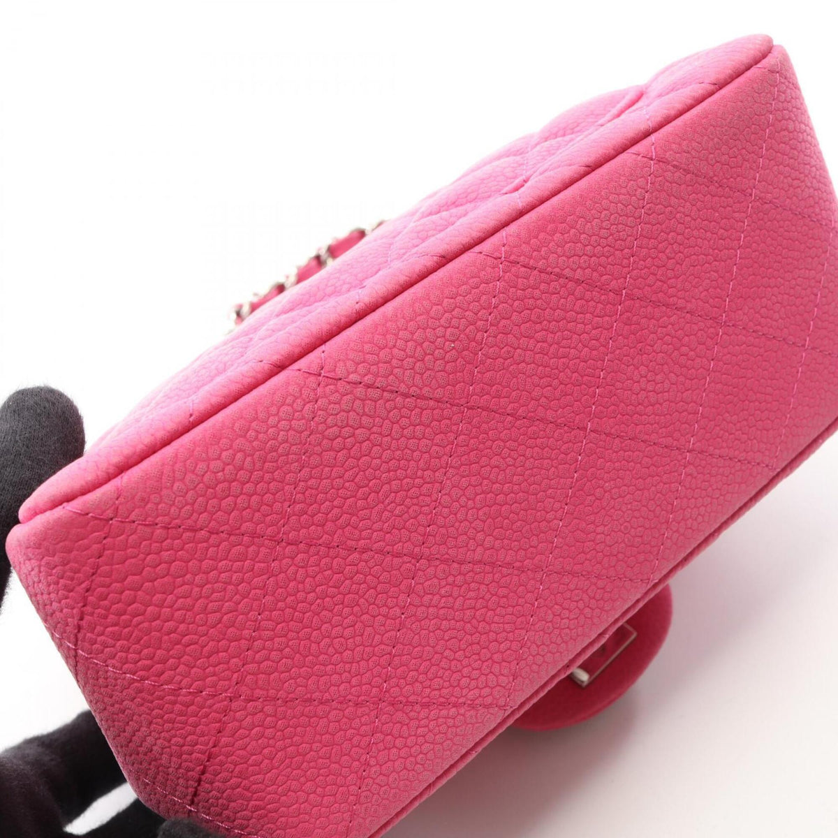 Chanel Pink Grained Calfskin Handbag Shoulder Bag (Pre-Owned)