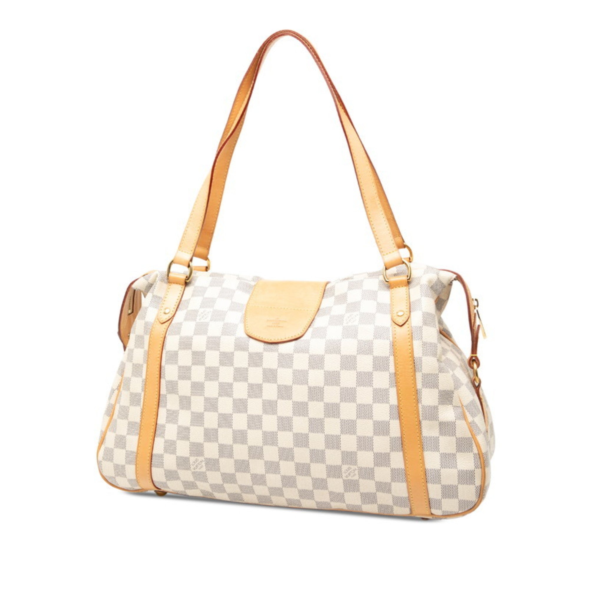 Louis Vuitton White Damier Azur Handbag Tote Bag (Pre-Owned)
