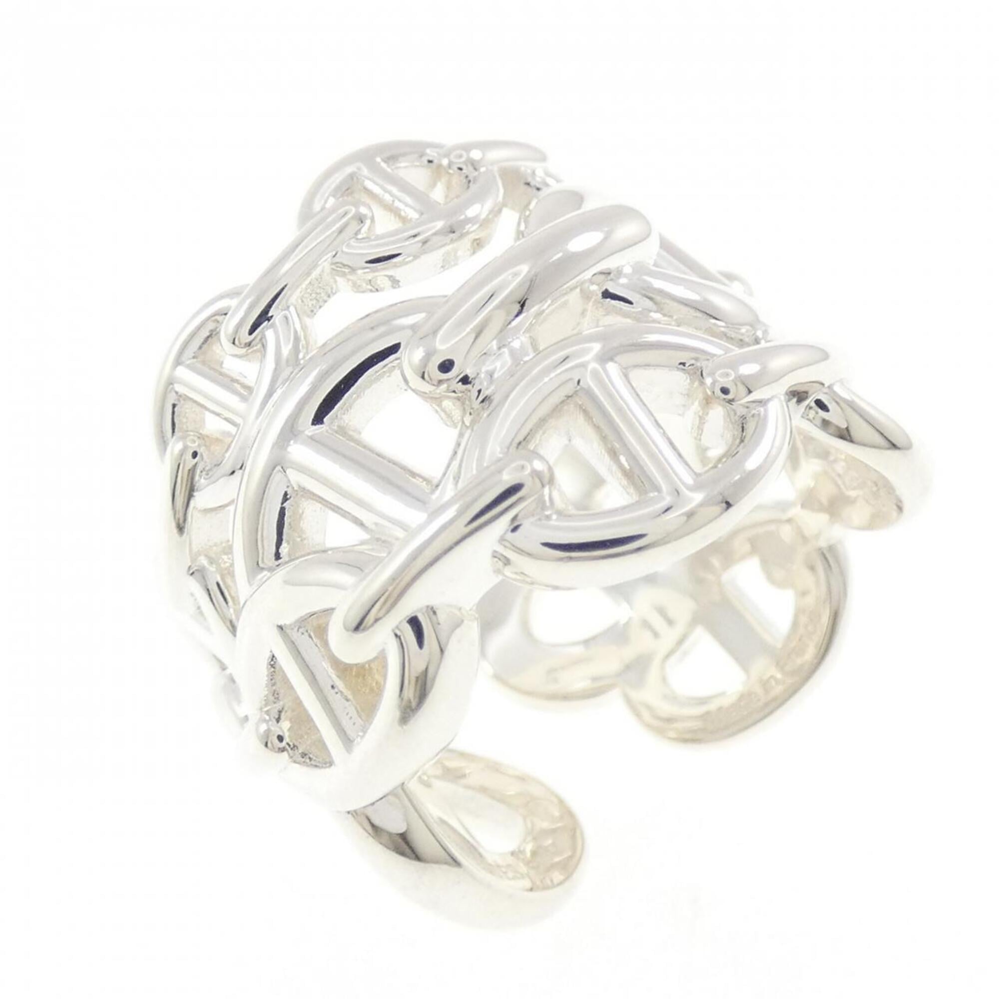Hermes Chaine D'ancre Silver 925 Band Ring (Pre-Owned)