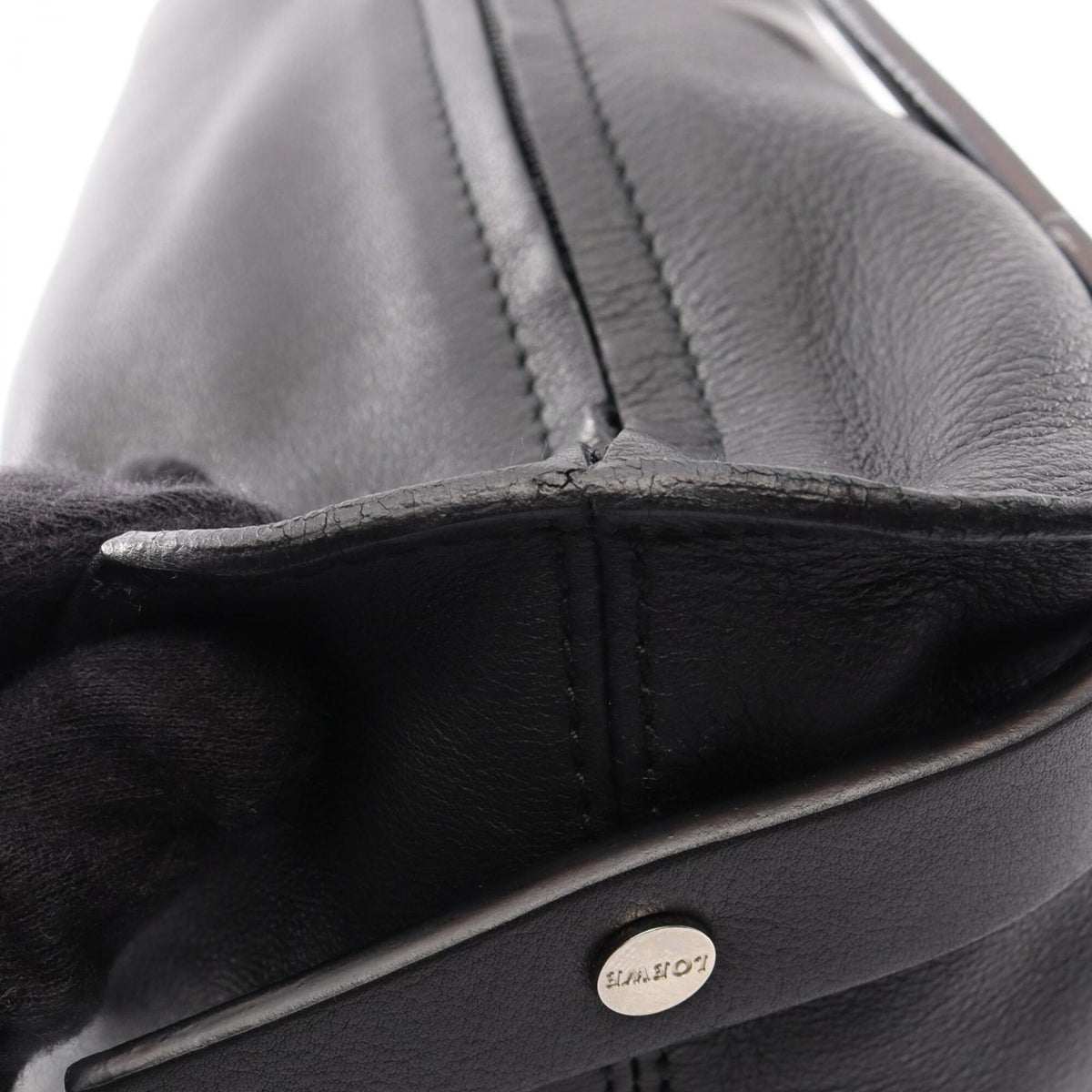 Loewe Black Leather Handbag Pouch (Pre-Owned)