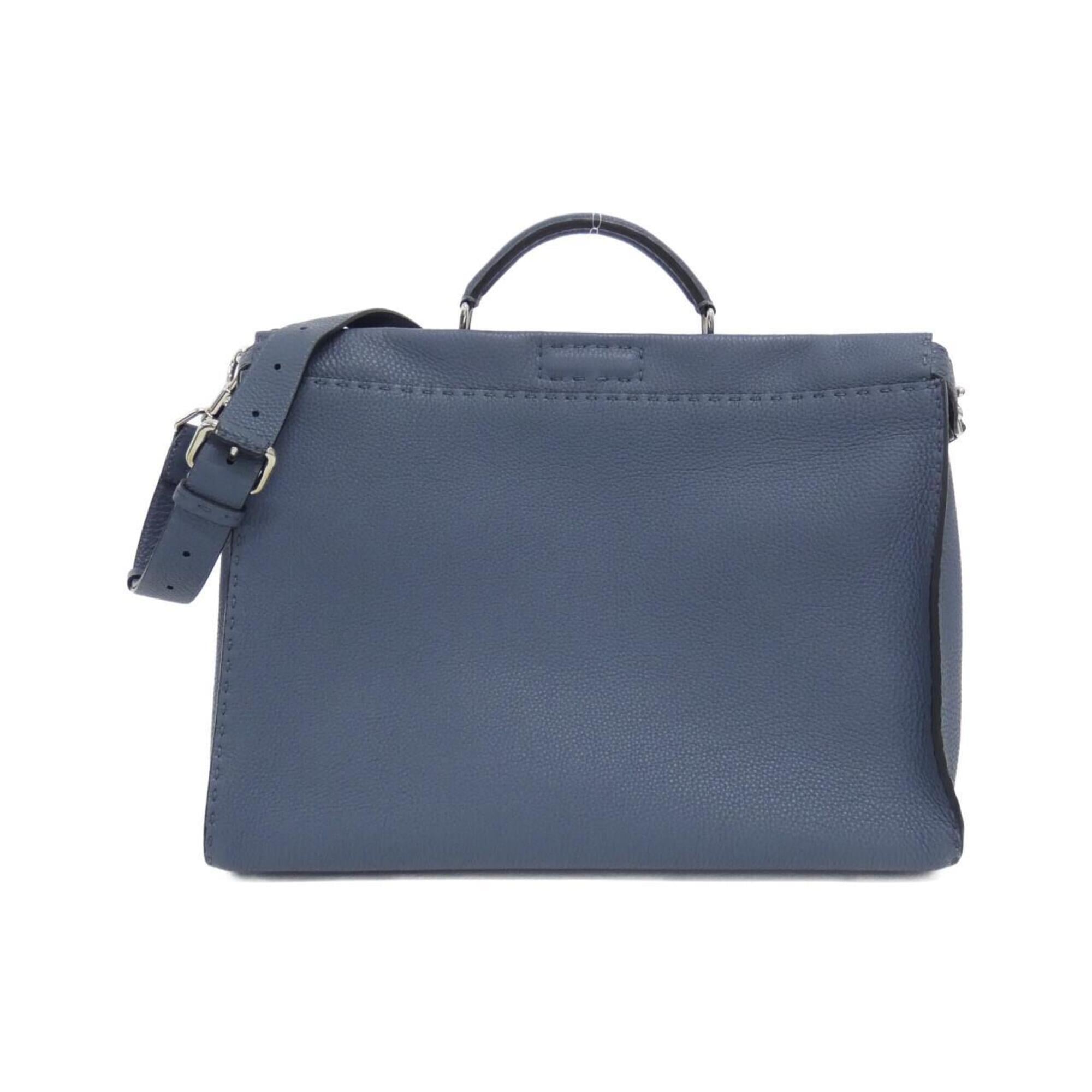 Fendi Blue Light Blue Leather Handbag (Pre-Owned)