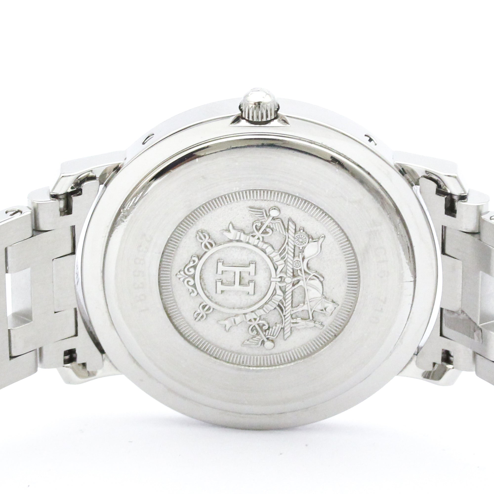 Hermes Clipper Quartz Watch Stainless Steel Watch (Pre-Owned)