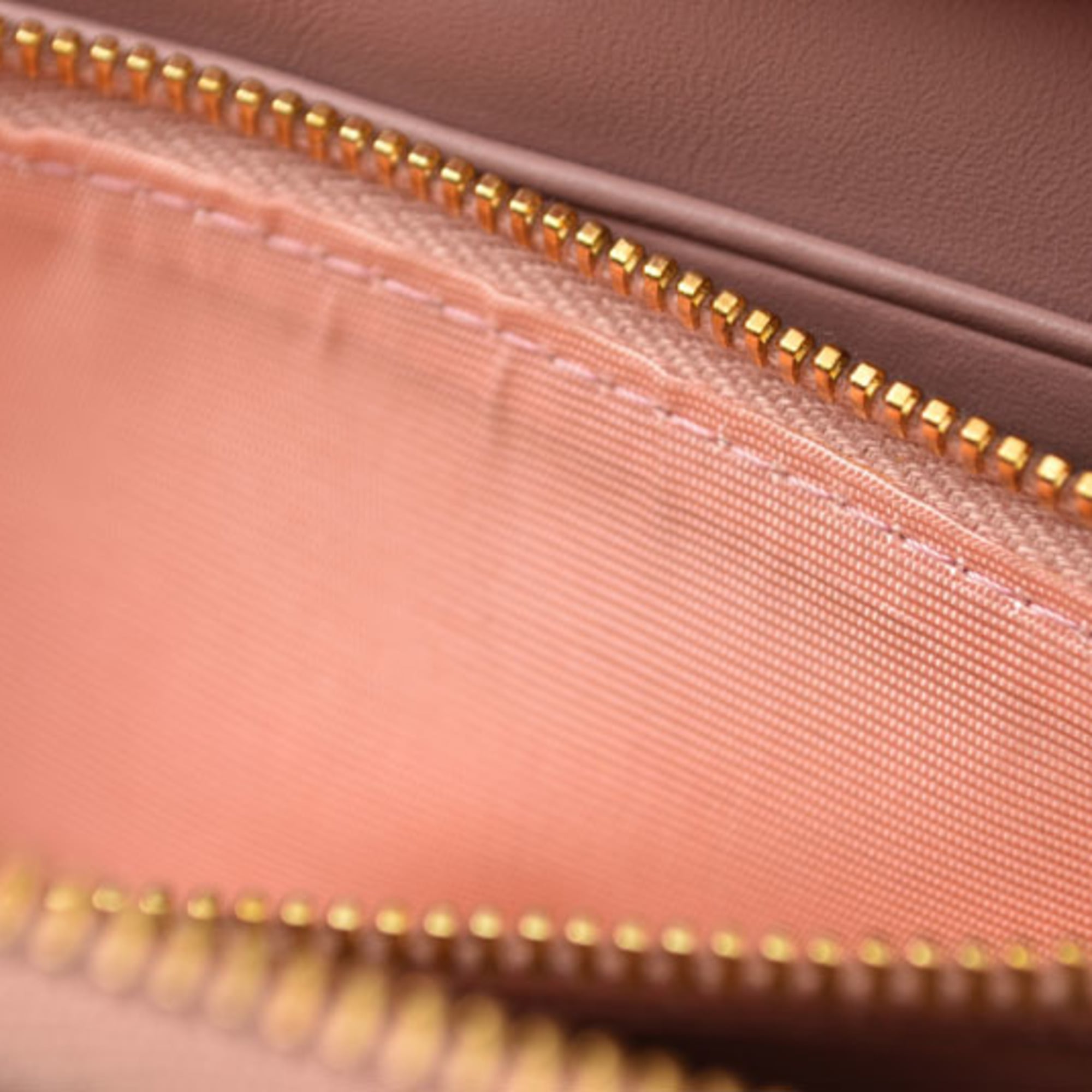 Prada Beige Rose Pink Beige Patent Leather Coin Purse/Coin Case (Pre-Owned)