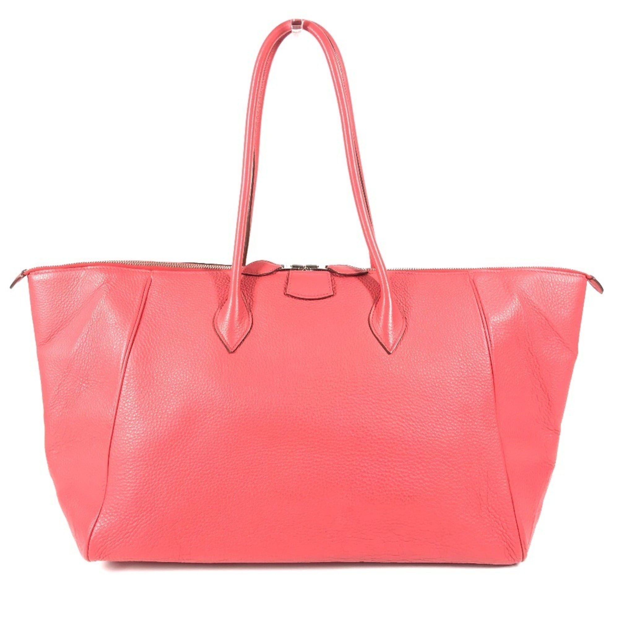 Hermes Paris Bombay Red Color Taurillon Clemence Leather Boston Bag Shoulder Bag (Pre-Owned)