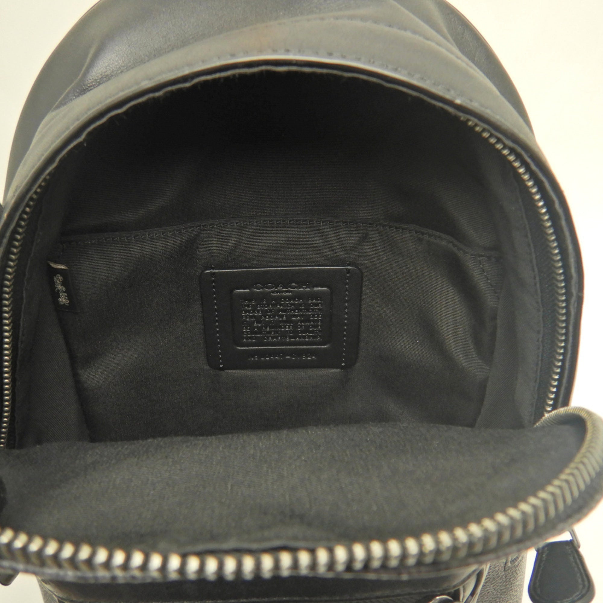 Coach Black Coated Canvas Leather Sling Bag (Pre-Owned)