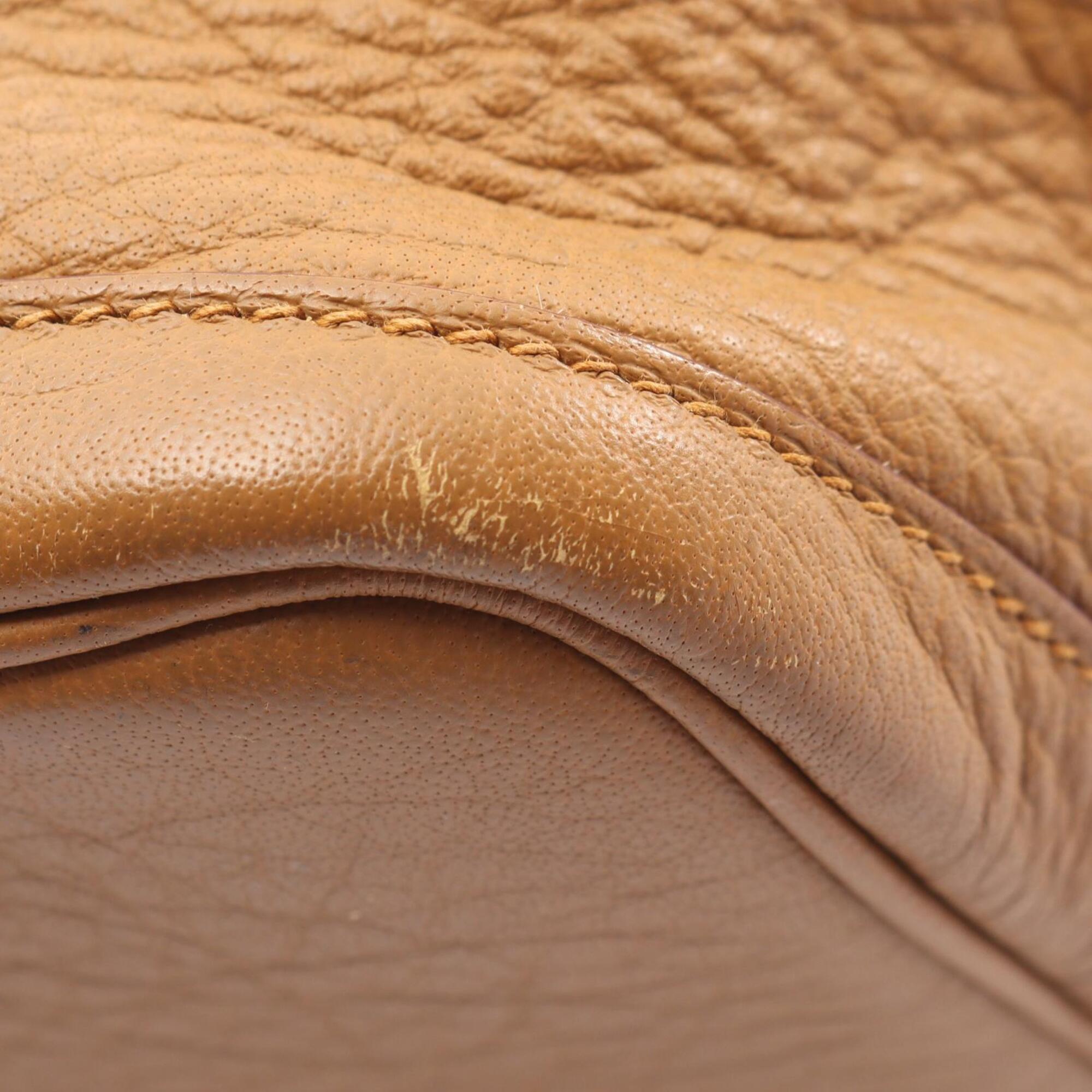 Hermes Brown Fjord Leather Handbag Tote Bag (Pre-Owned)