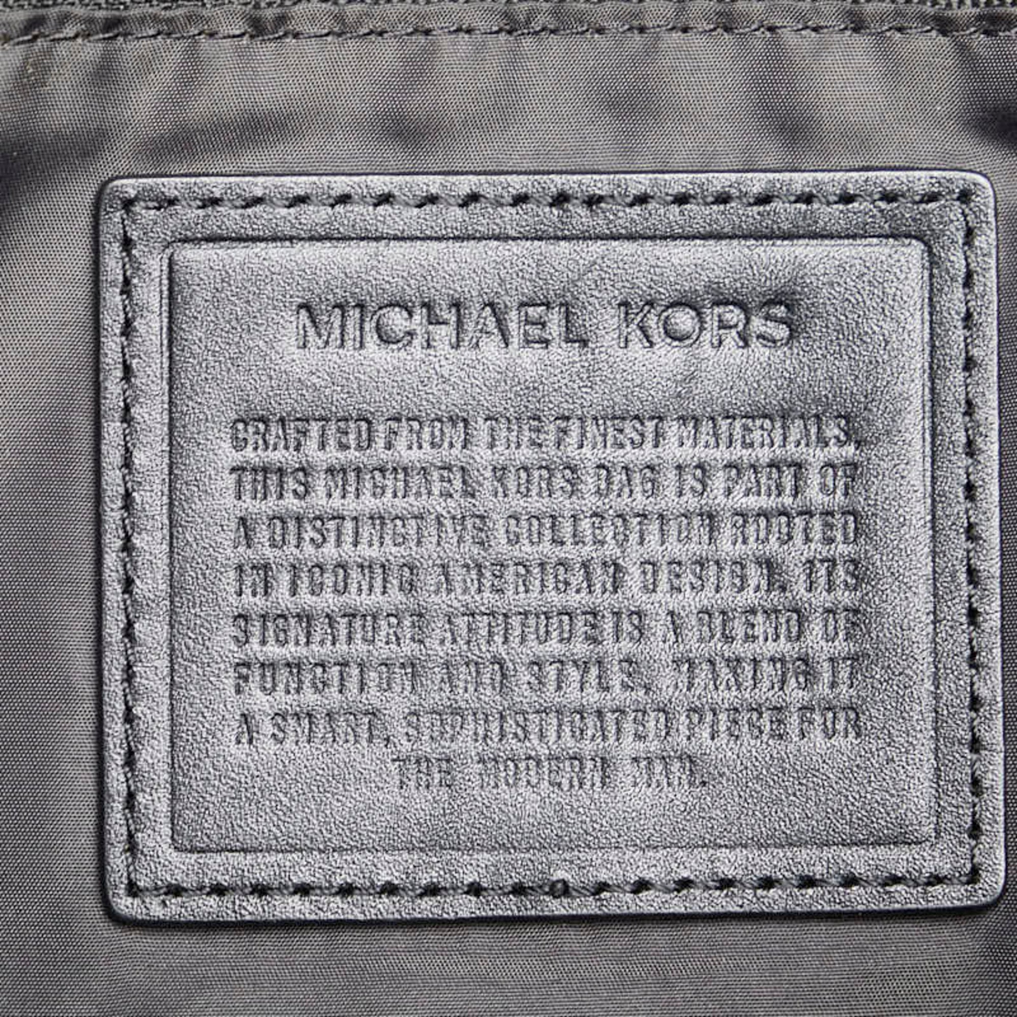 Michael Kors Black Nylon Leather Backpack (Pre-Owned)