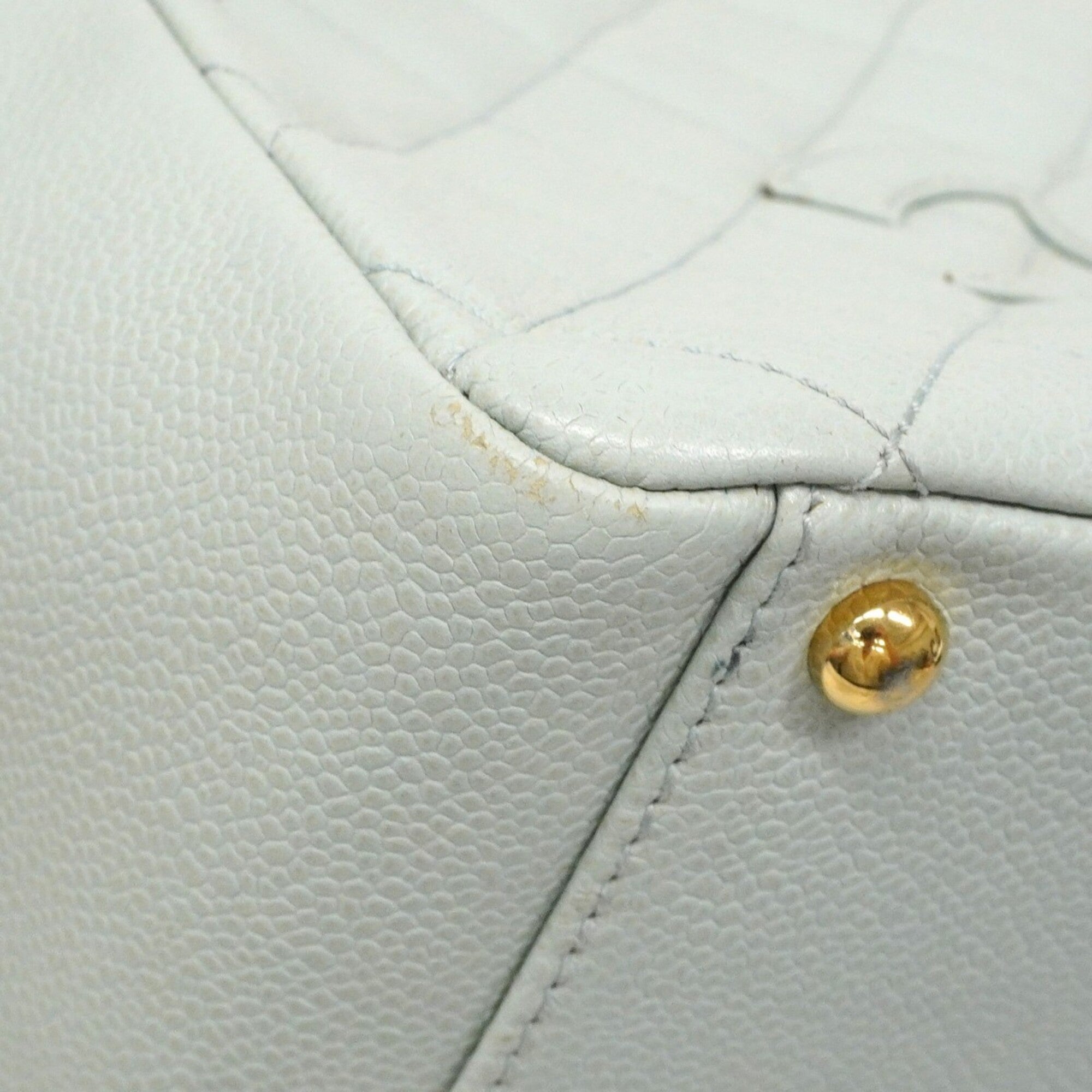 Chanel Light Blue Grained Calfskin Tote Bag (Pre-Owned)