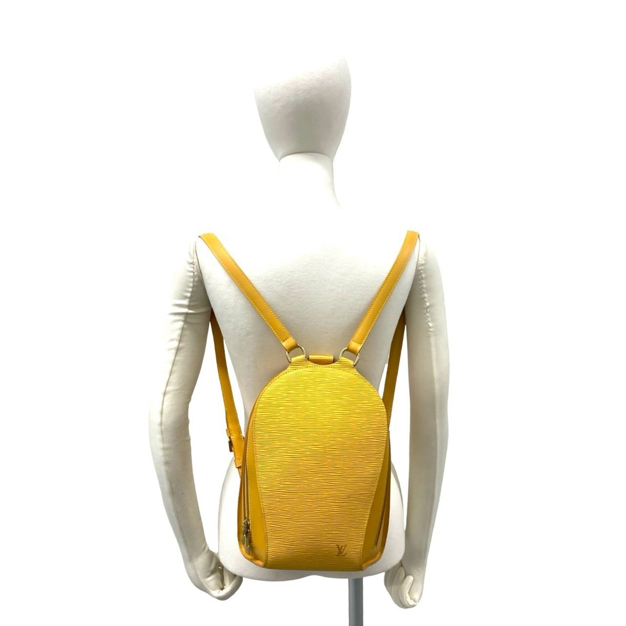 Louis Vuitton Yellow Leather Backpack (Pre-Owned)