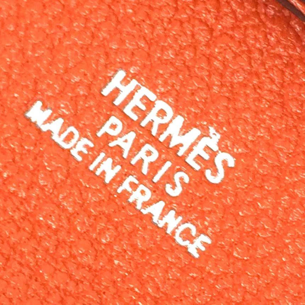 Hermes Orange Chevre Leather Coin Purse/Coin Case (Pre-Owned)