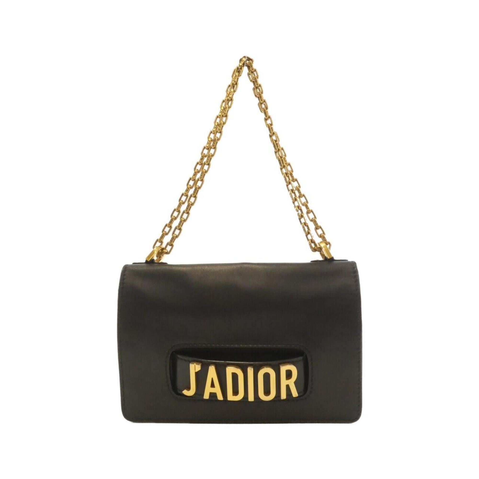 Christian Dior Black Leather Shoulder Bag (Pre-Owned)