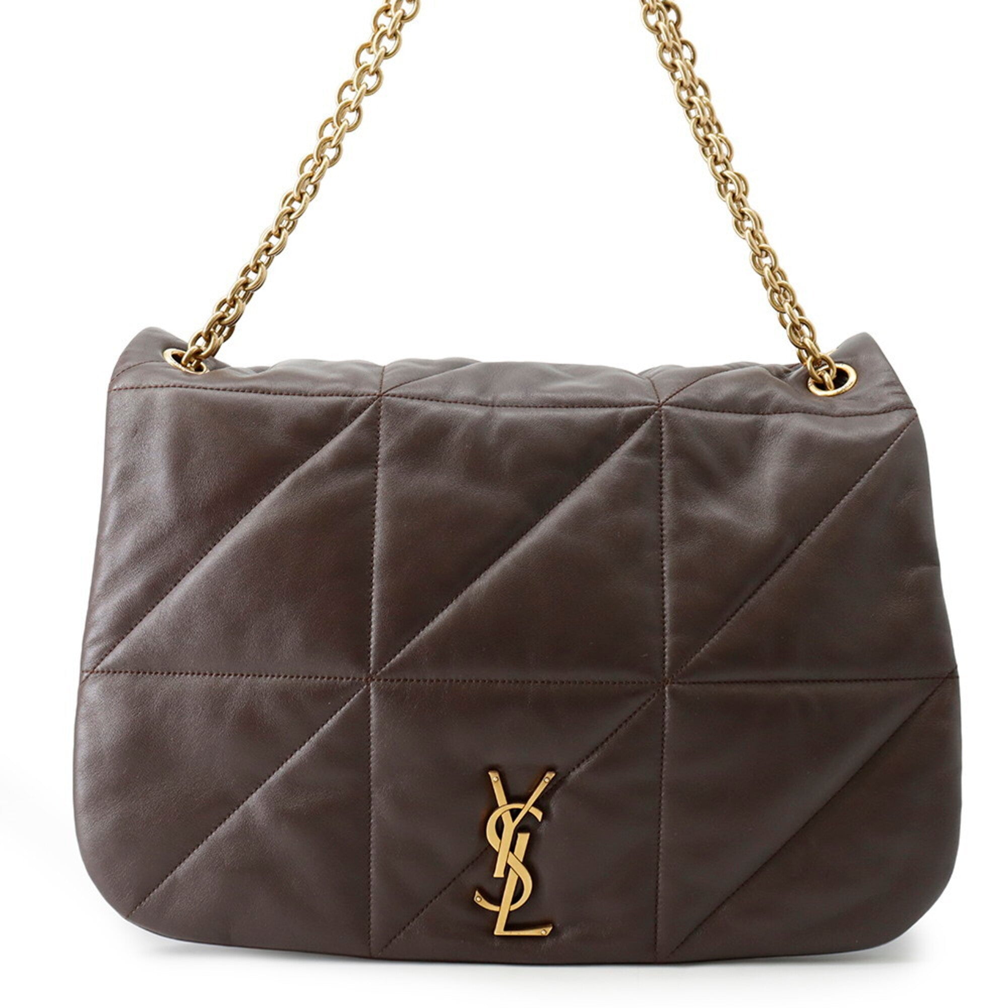 Yves Saint Laurent Brown Leather Handbag Shoulder Bag (Pre-Owned)