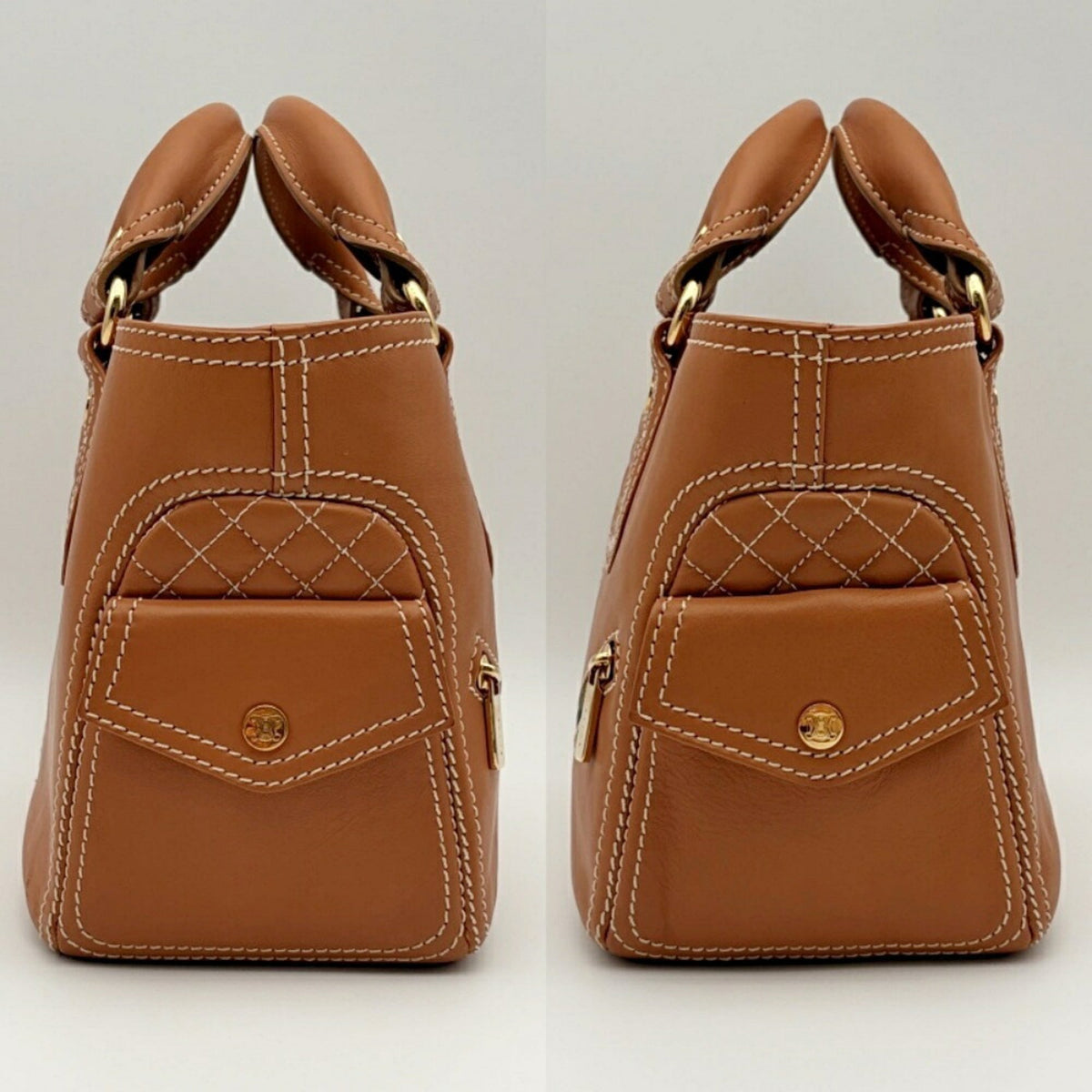Celine Brown Camel Leather Handbag (Pre-Owned)