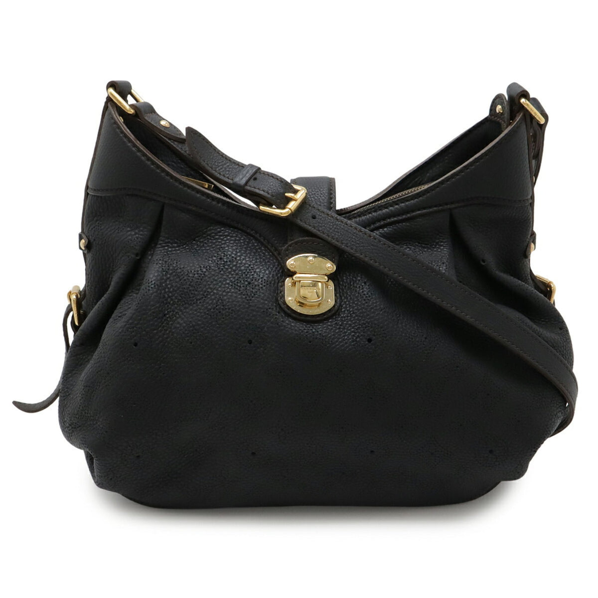Louis Vuitton Black Noir Leather Shoulder Bag (Pre-Owned)
