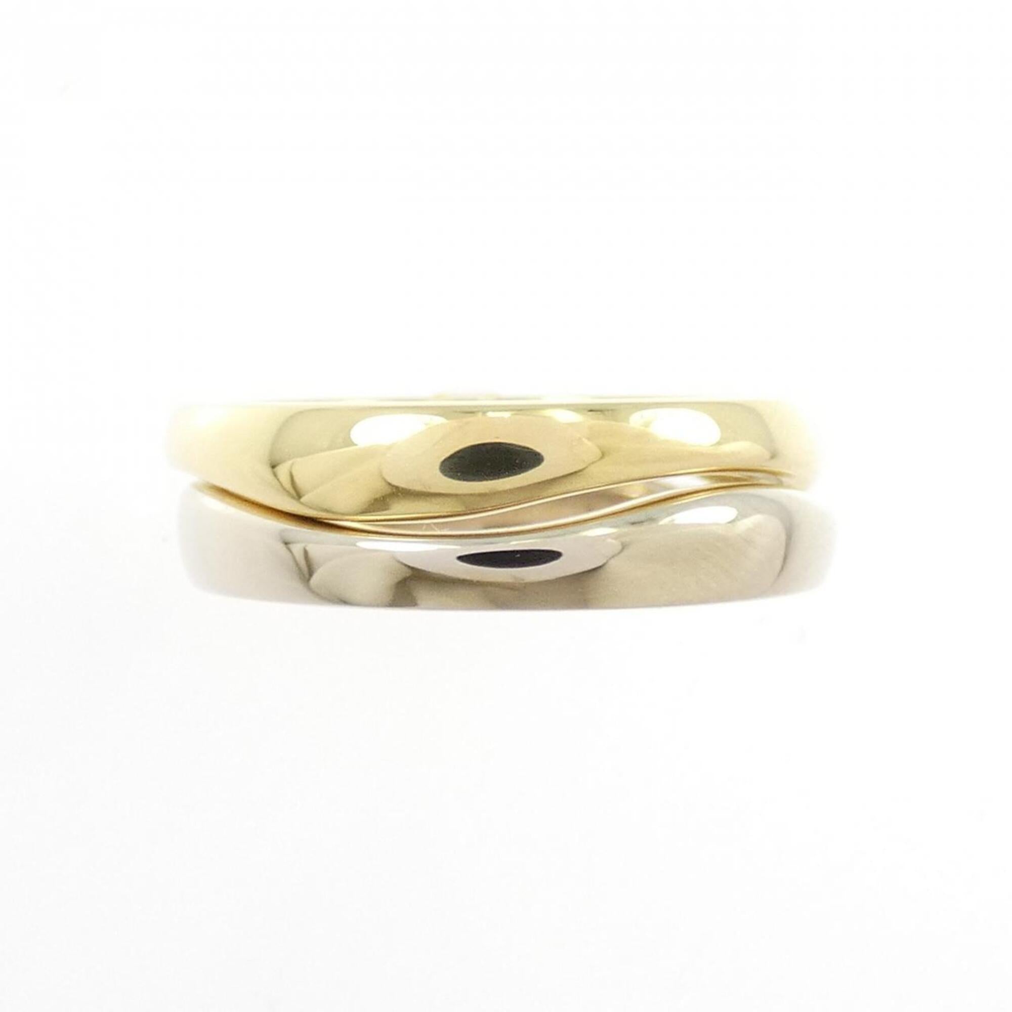 Cartier Yellow Gold (18K) White Gold (18K) Band Ring (Pre-Owned)
