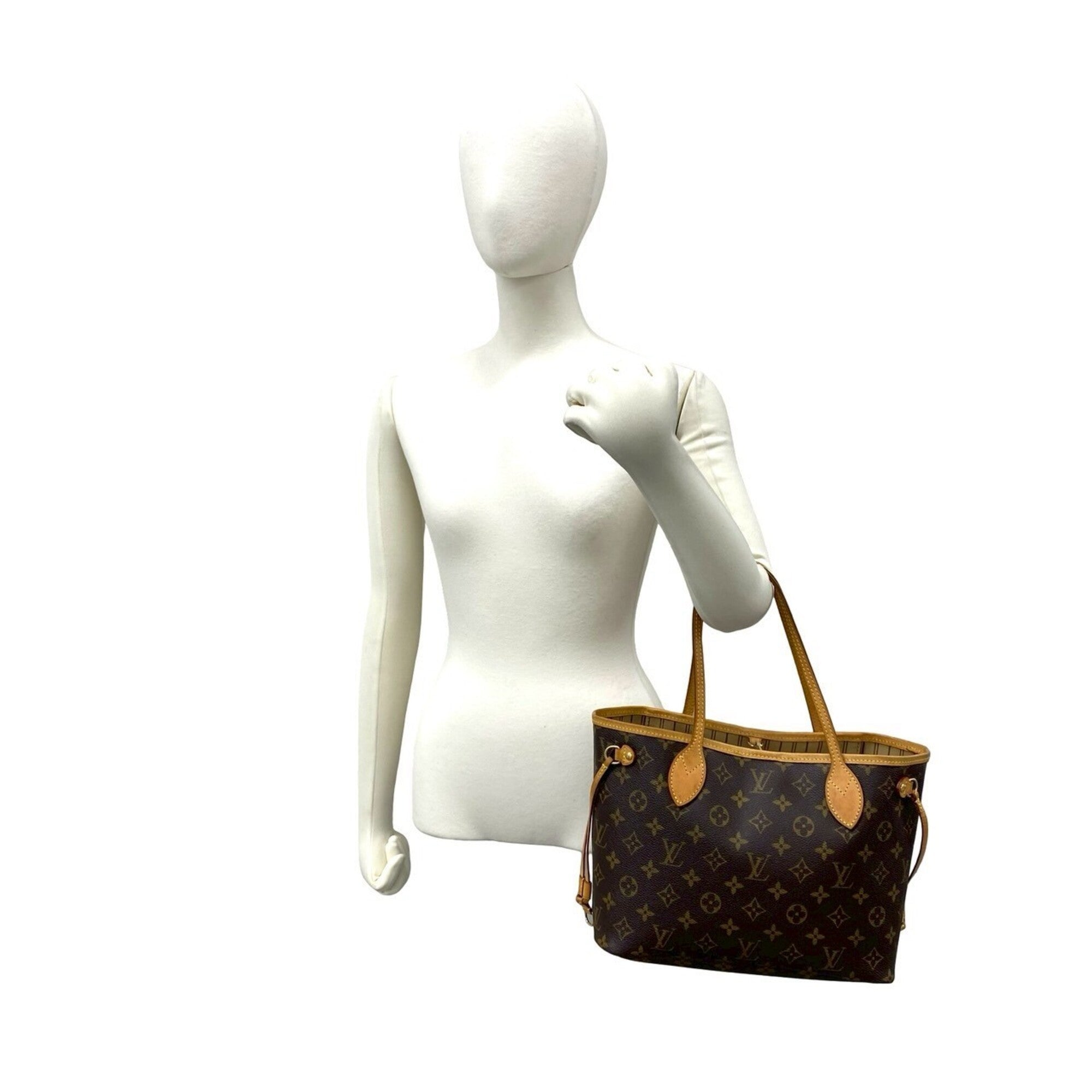 Louis Vuitton Brown Pvc Leather Handbag Tote Bag (Pre-Owned)