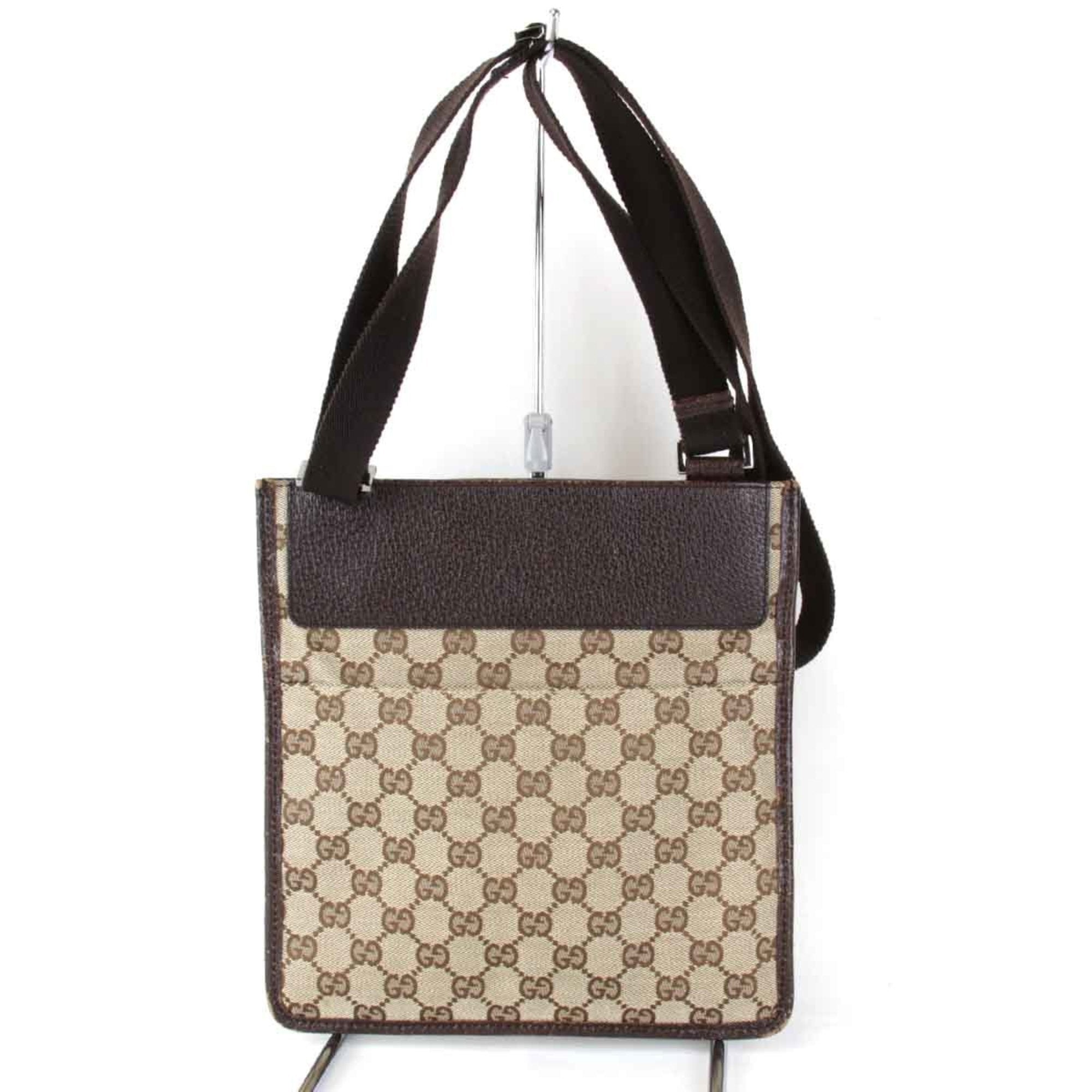 Gucci Gg Canvas Brown Gg Canvas Shoulder Bag (Pre-Owned)