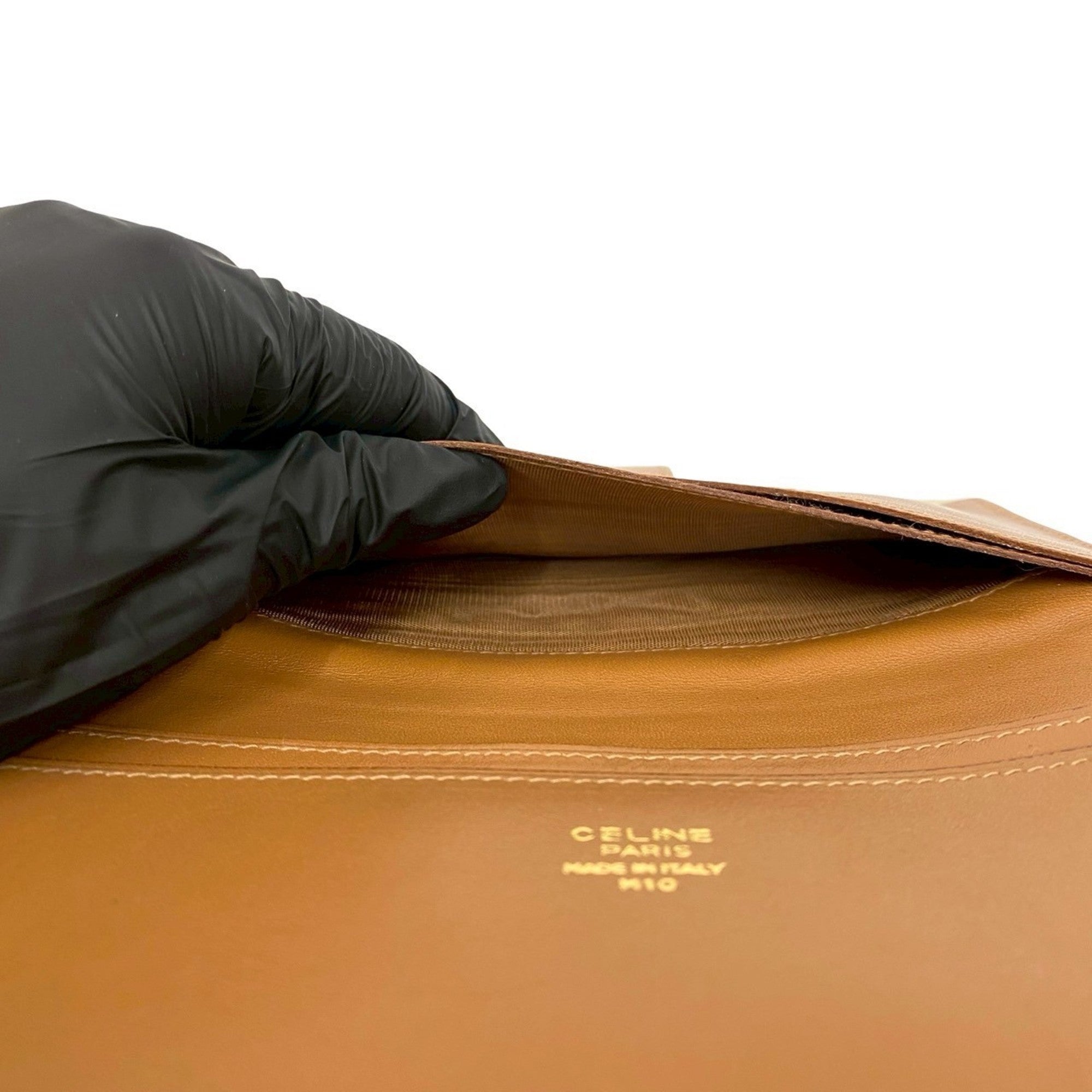 Celine Beige Brown Leather Pvc Wallet (Bi-Fold) (Pre-Owned)