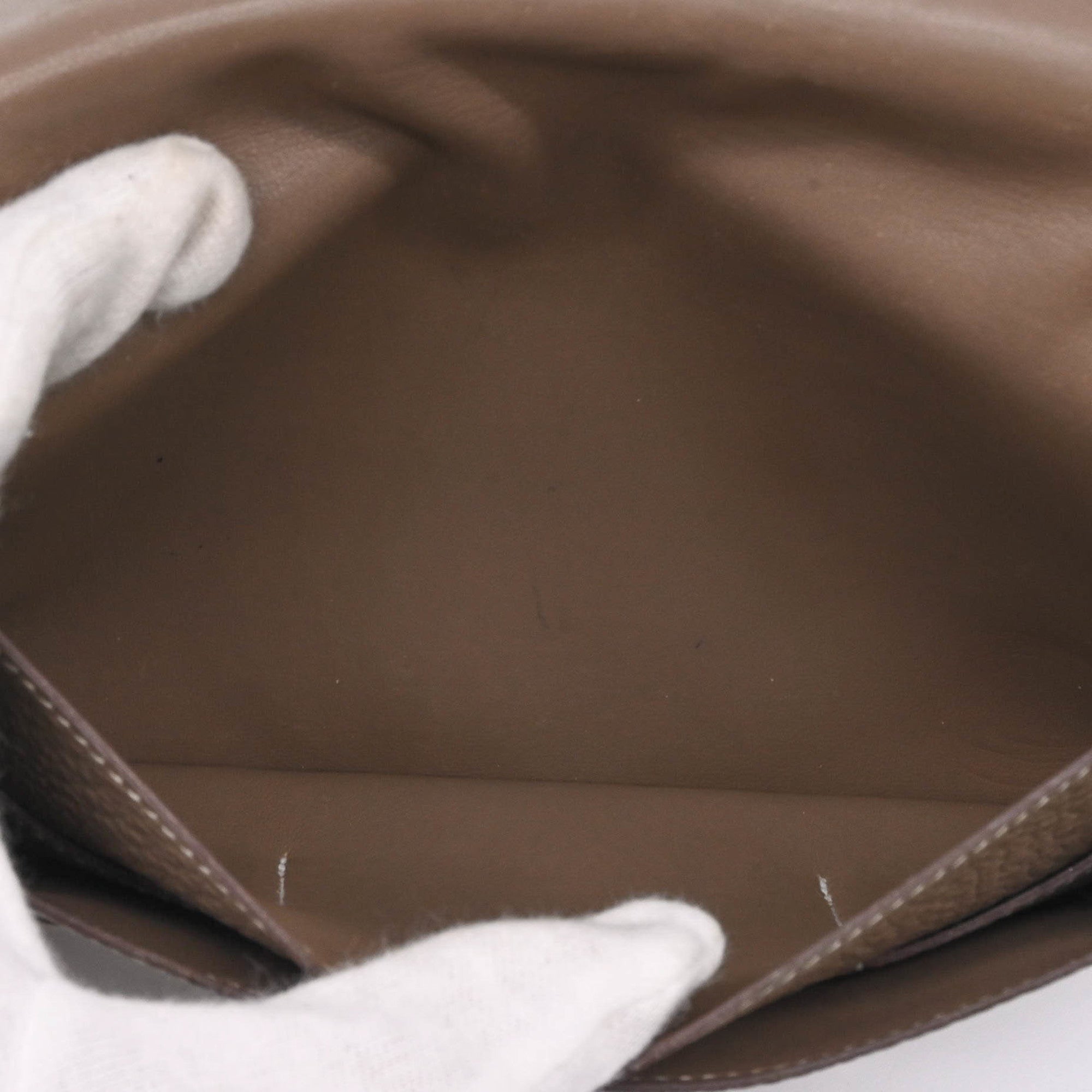 Hermes Dogon Duo Etoupe Gray Grayish Togo Leather Long Wallet (Bi-Fold) (Pre-Owned)