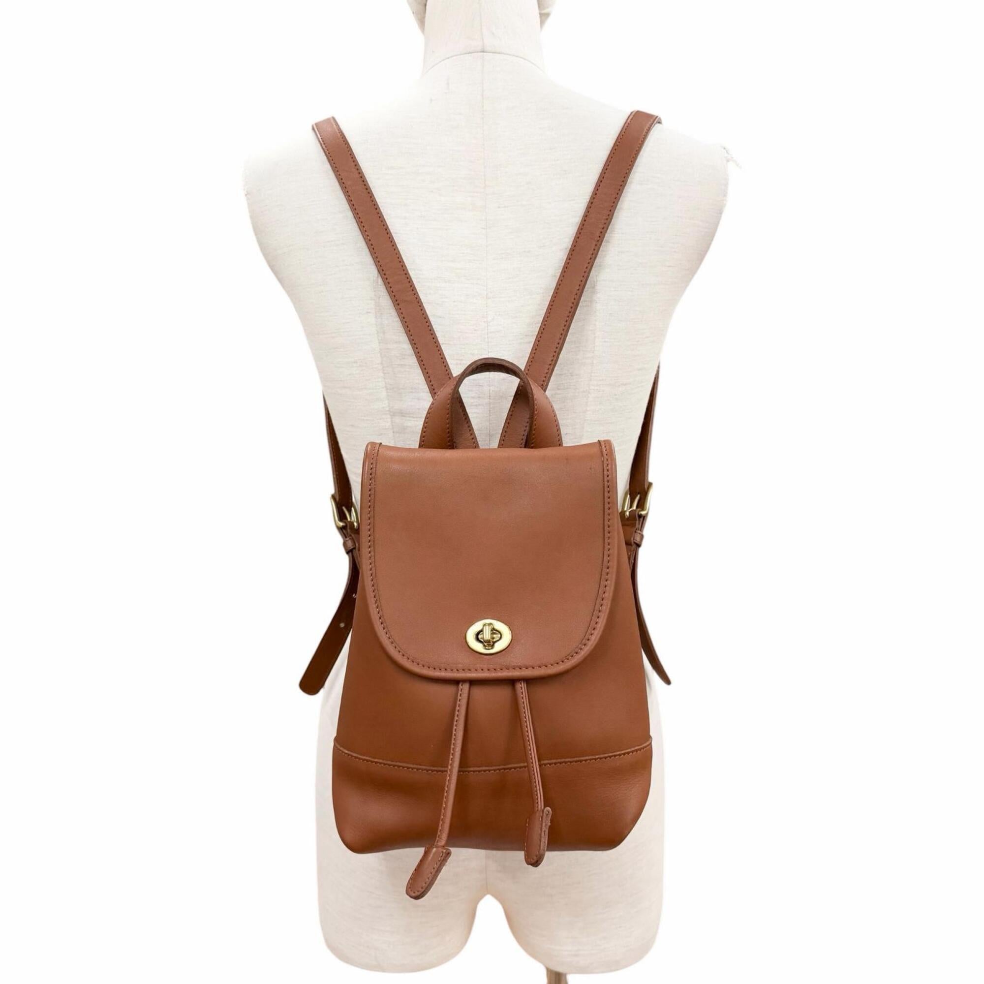 Coach Brown Leather Backpack (Pre-Owned)